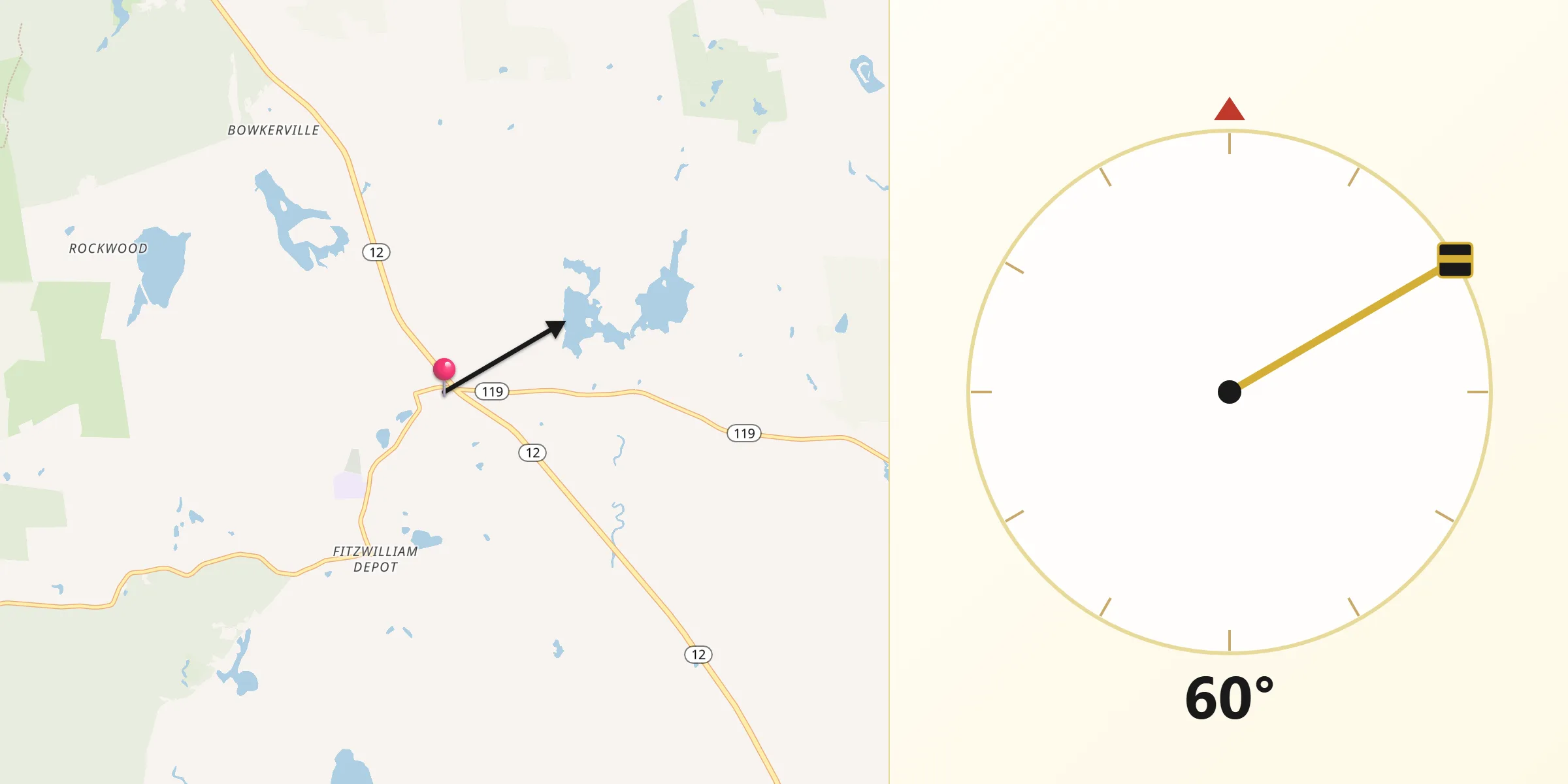 Qibla Direction from Fitzwilliam