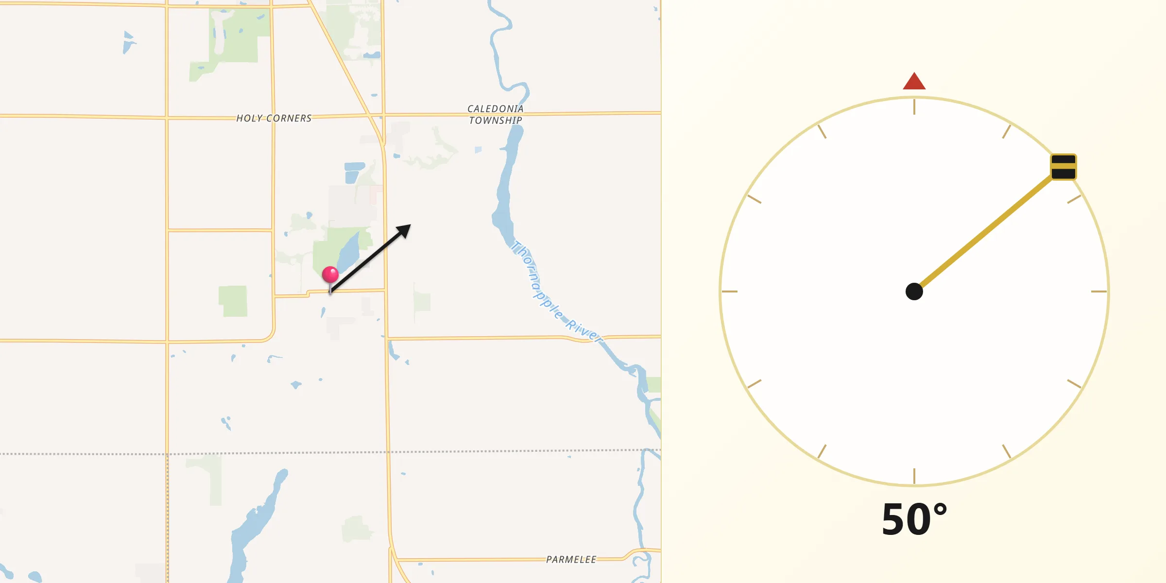 Qibla Direction from Caledonia