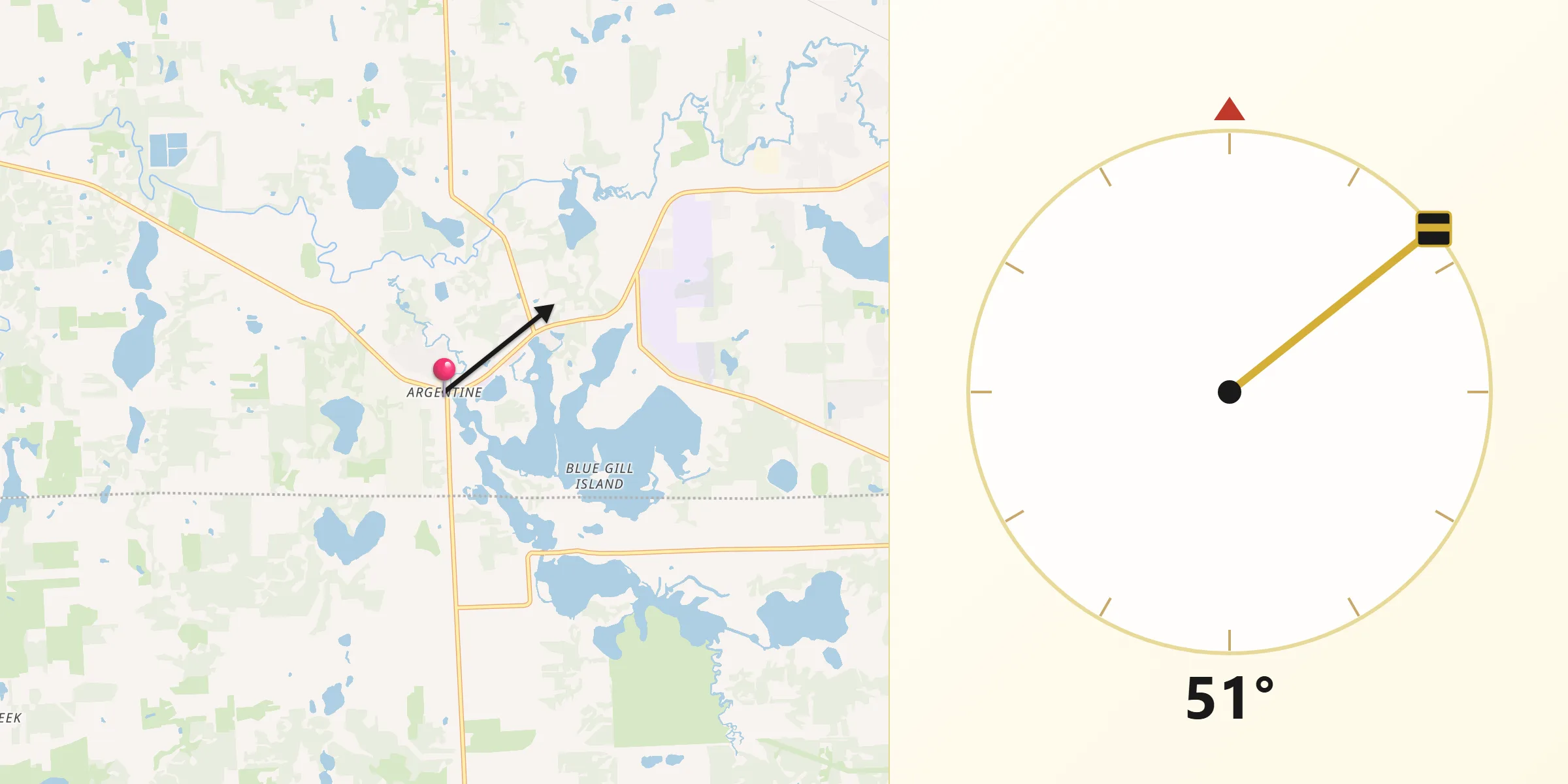 Qibla Direction from Argentine