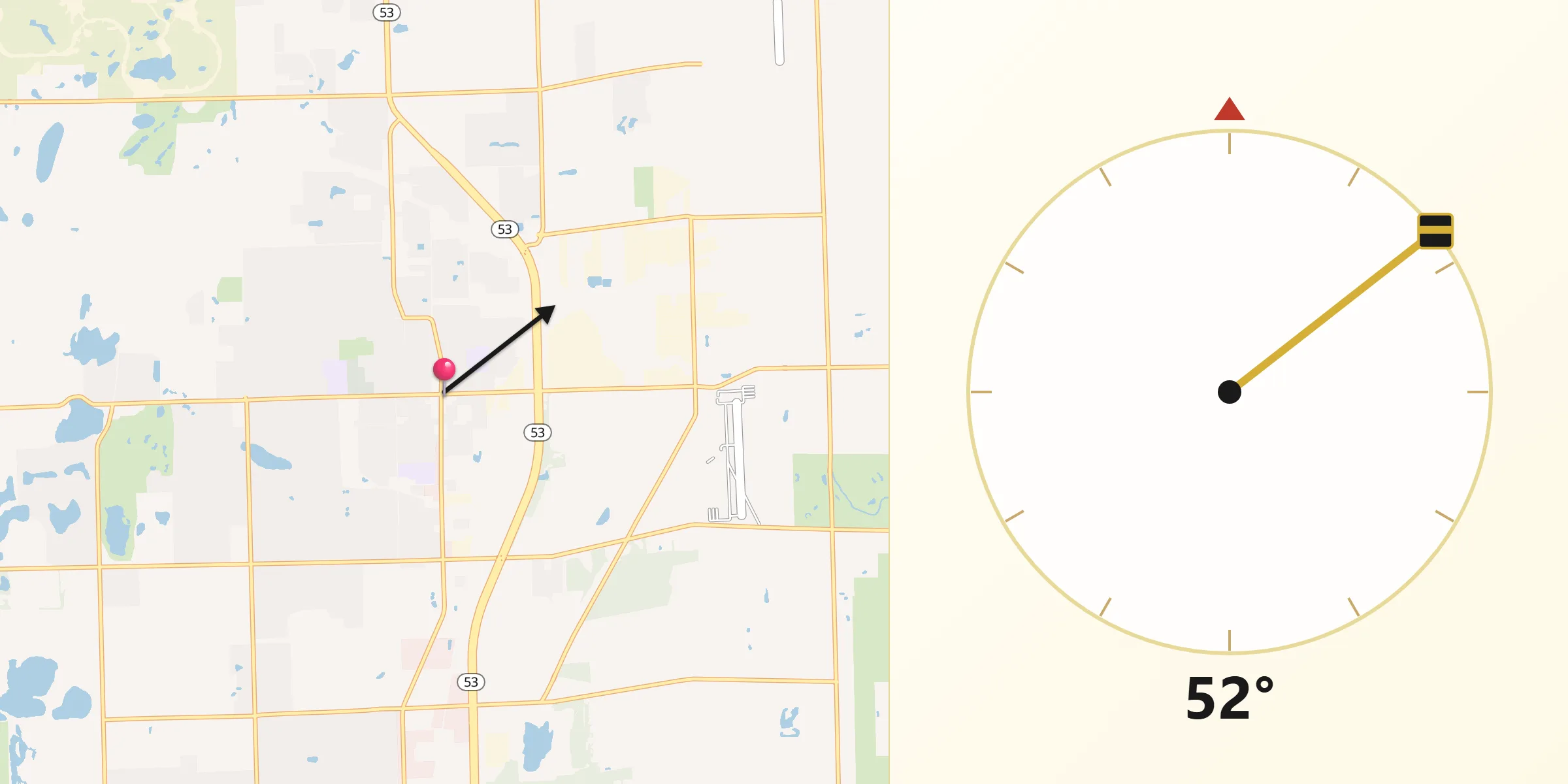 Qibla Direction from Romeo