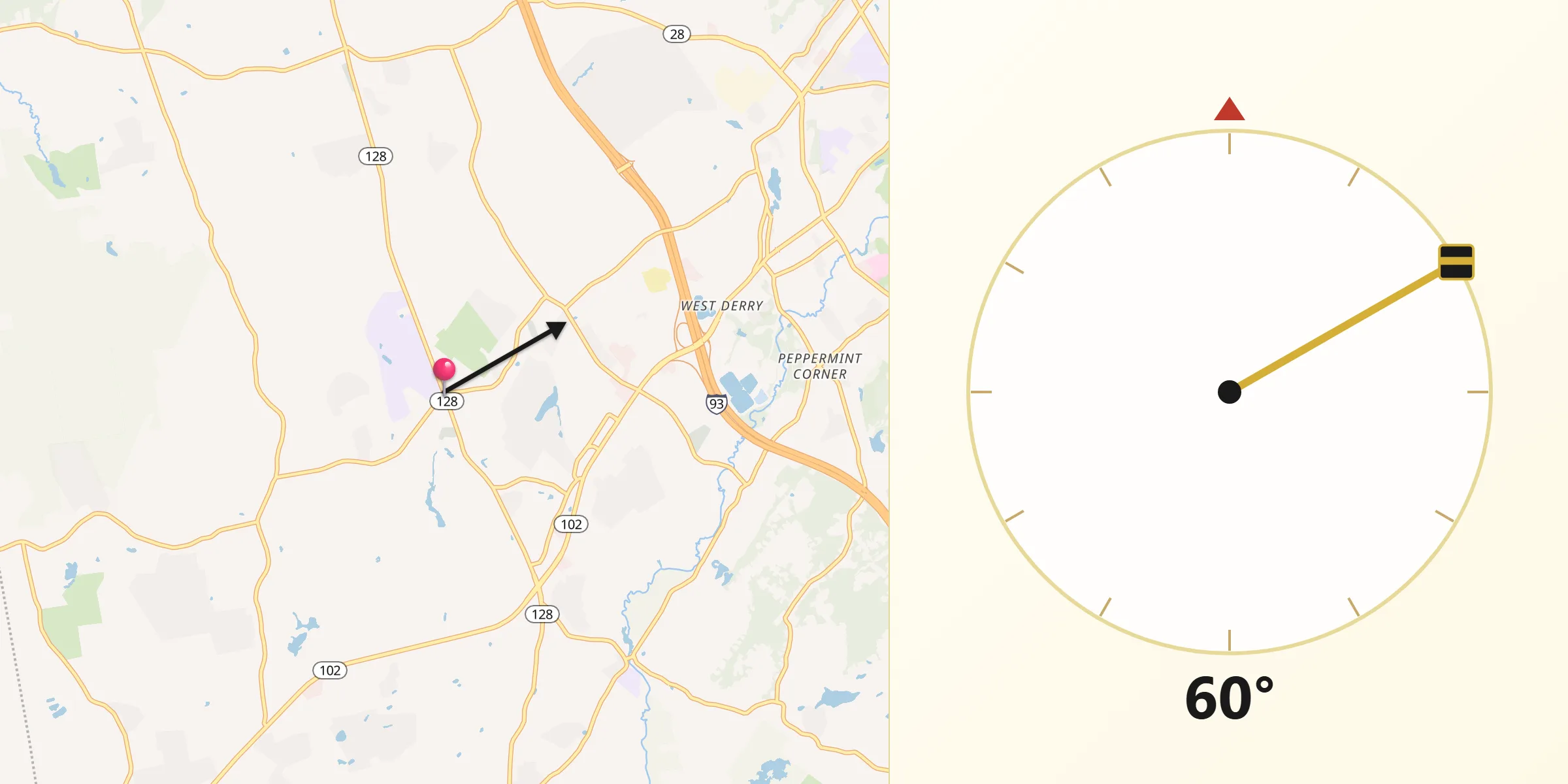 Qibla Direction from Londonderry