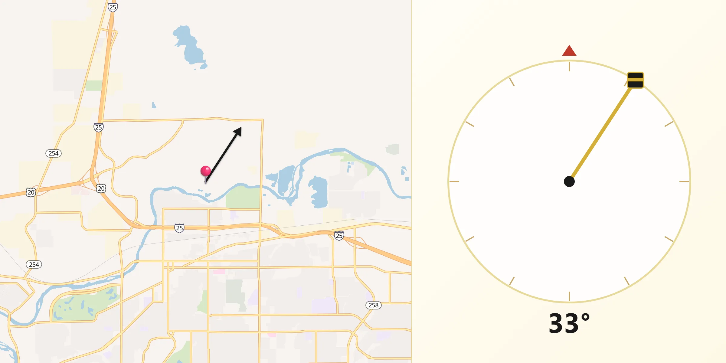 Qibla Direction from Casper