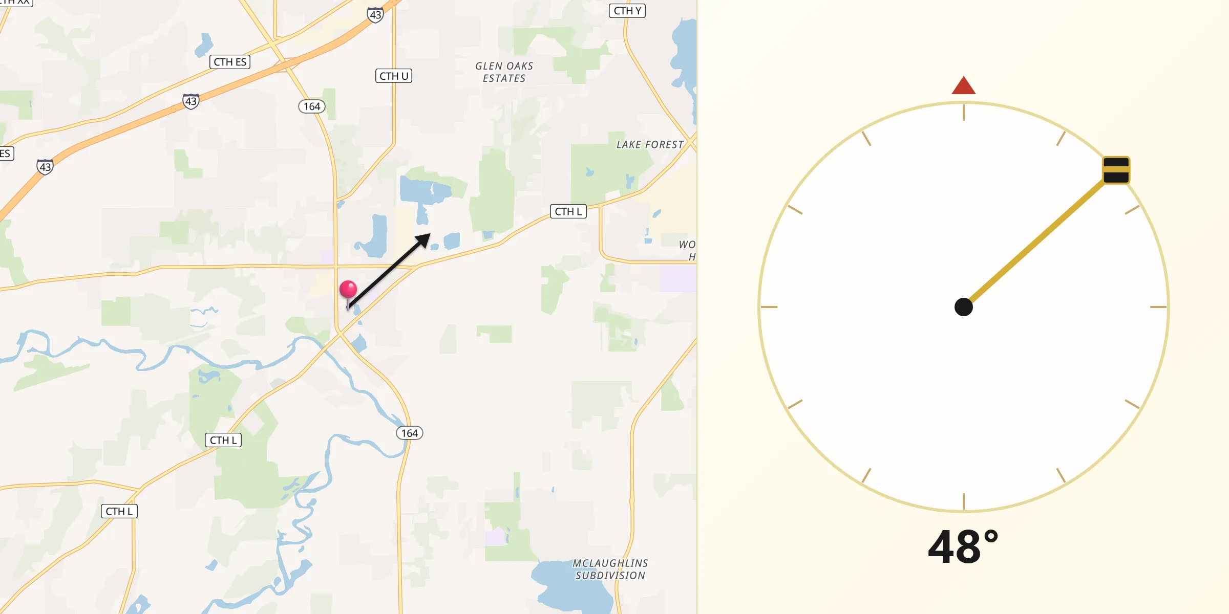 Qibla Direction from Big Bend