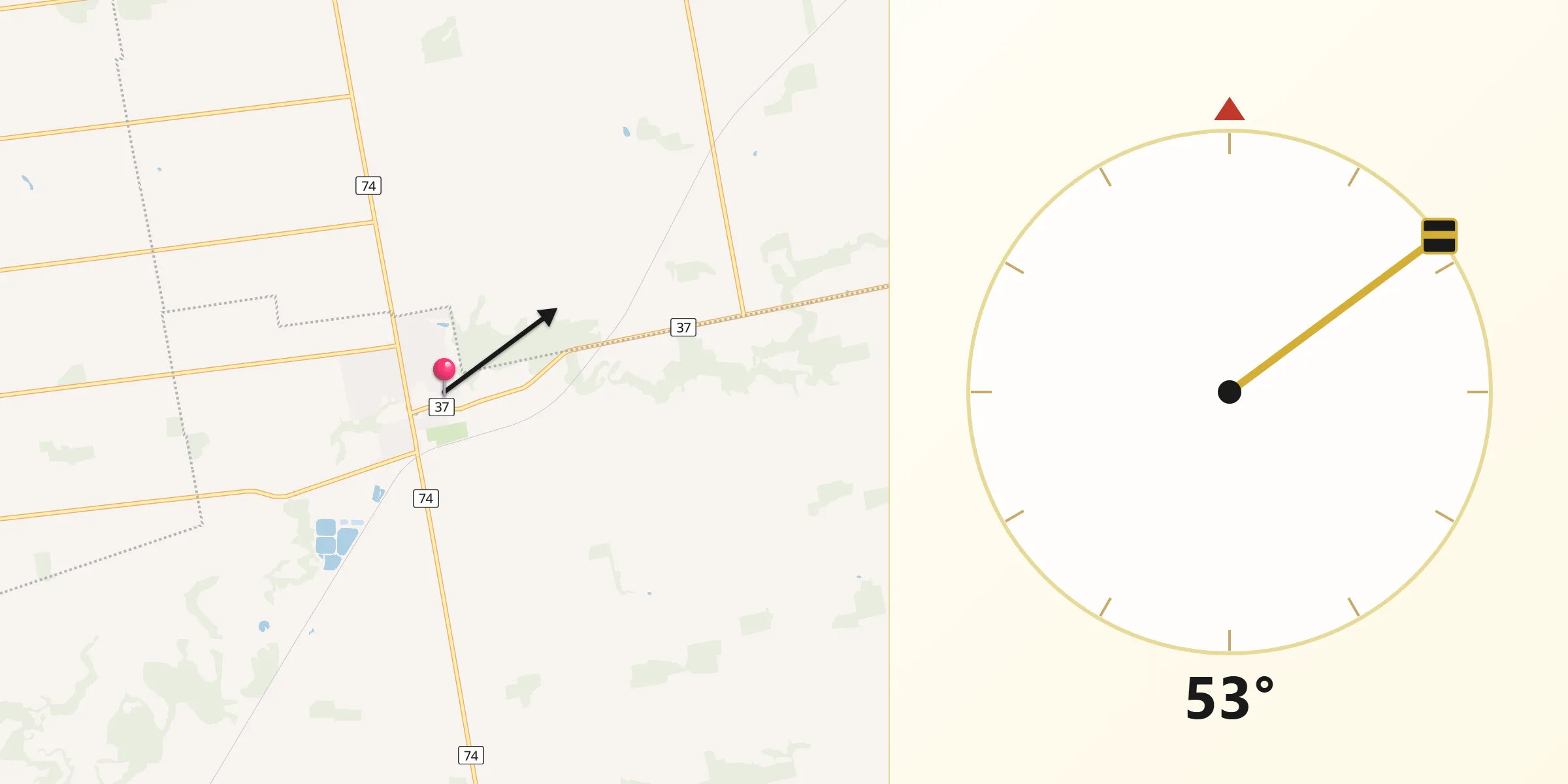 Qibla Direction from Belmont