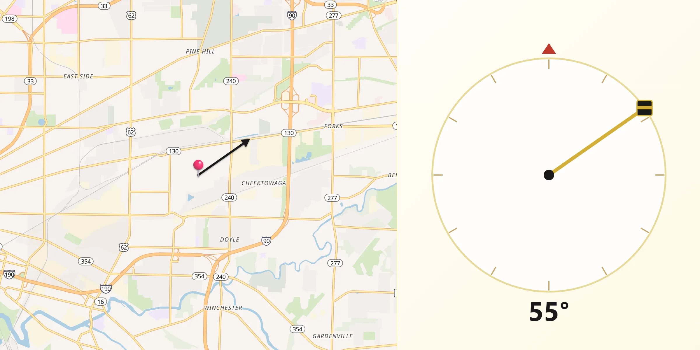 Qibla Direction from Sloan