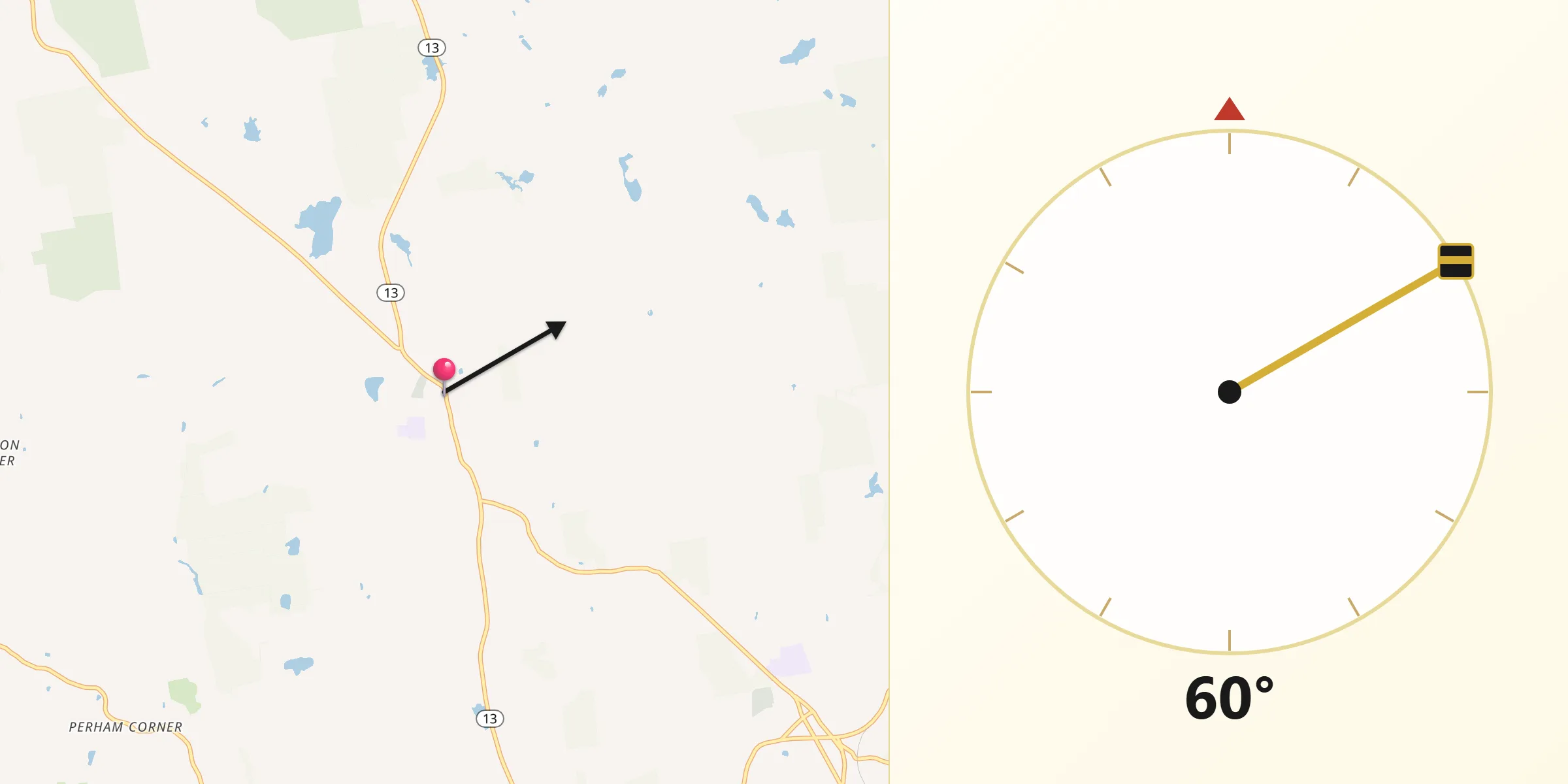 Qibla Direction from Mont Vernon