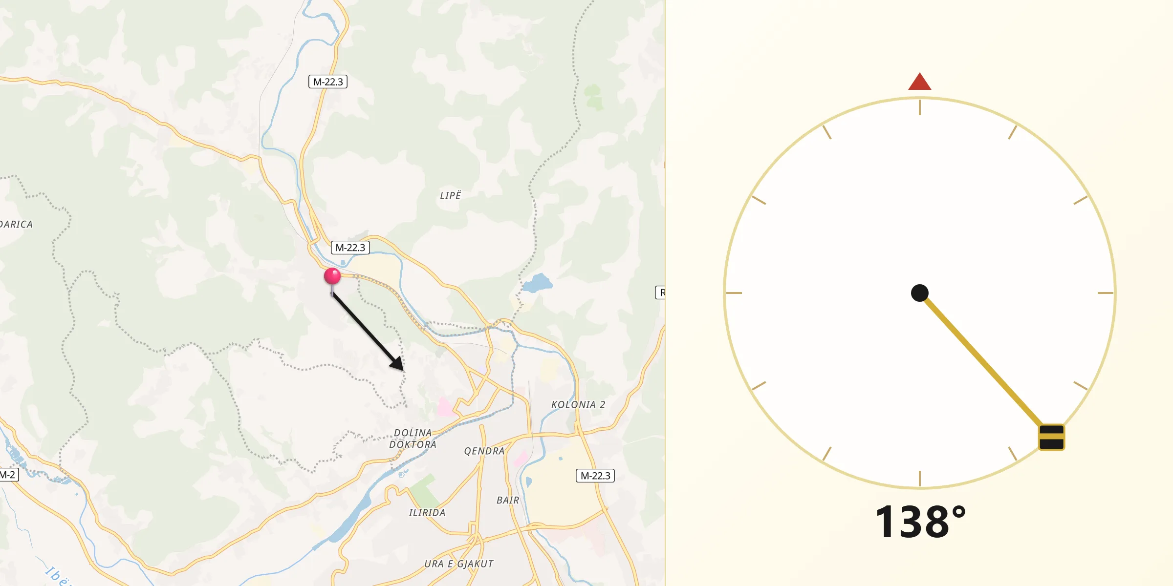Drejtimi i Qibles nga Zveçan