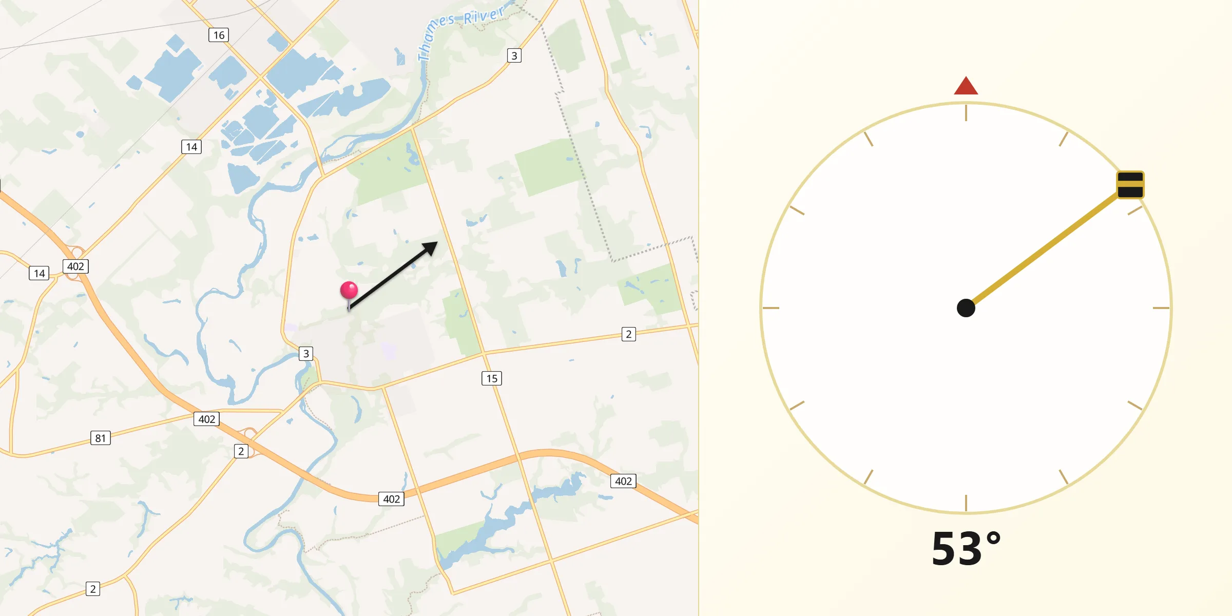 Qibla Direction from Delaware