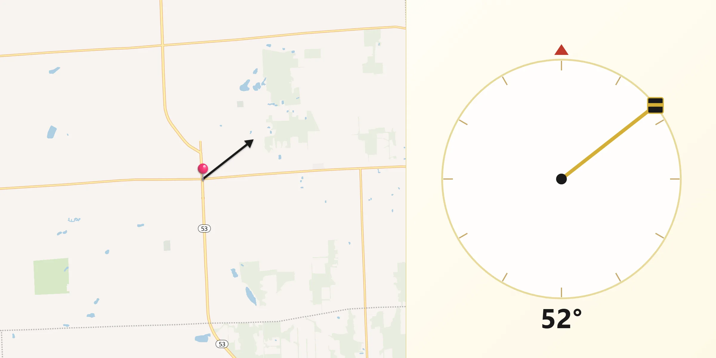 Qibla Direction from Almont