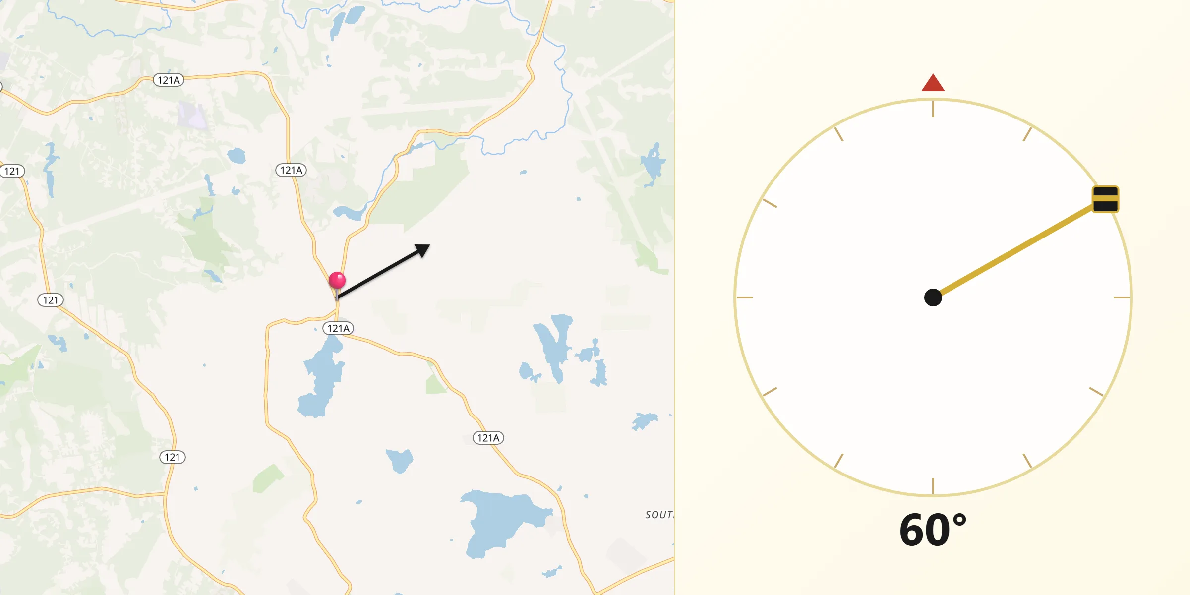 Qibla Direction from Sandown