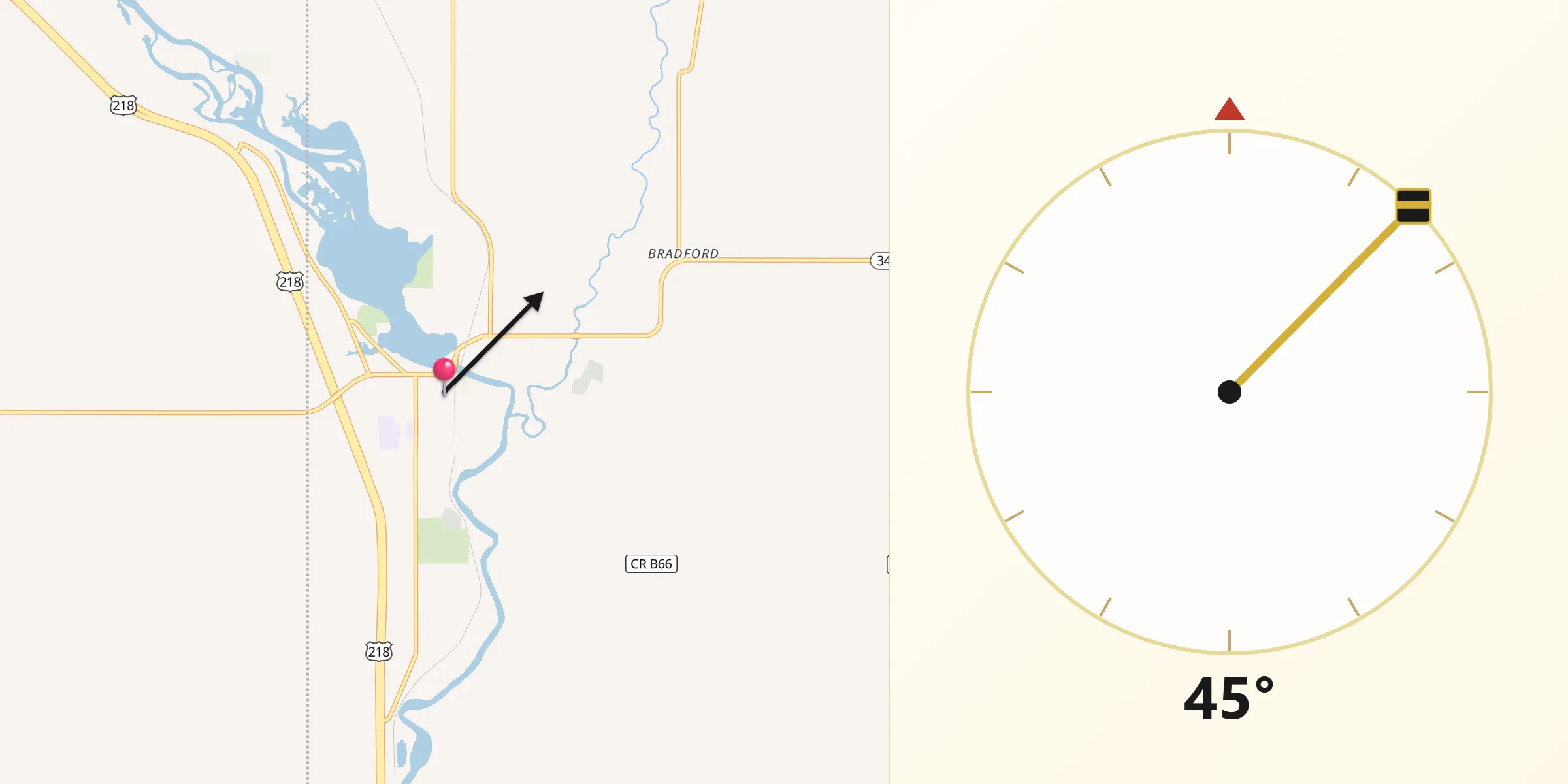 Qibla Direction from Nashua