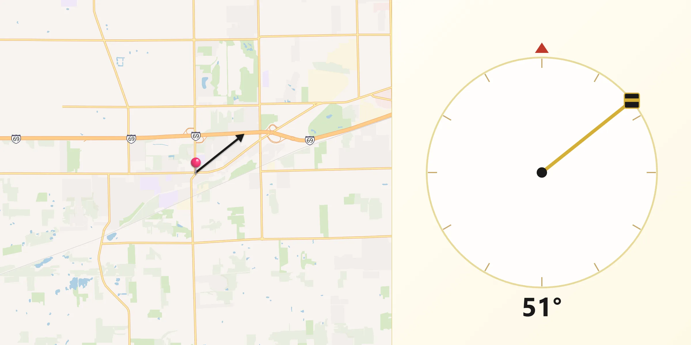 Qibla Direction from Swartz Creek