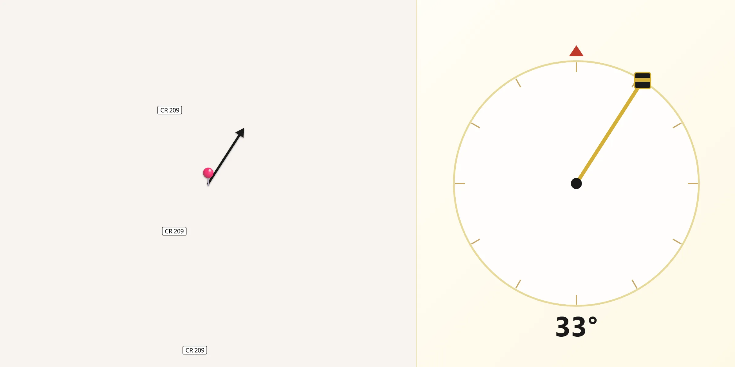 Qibla Direction from Natrona