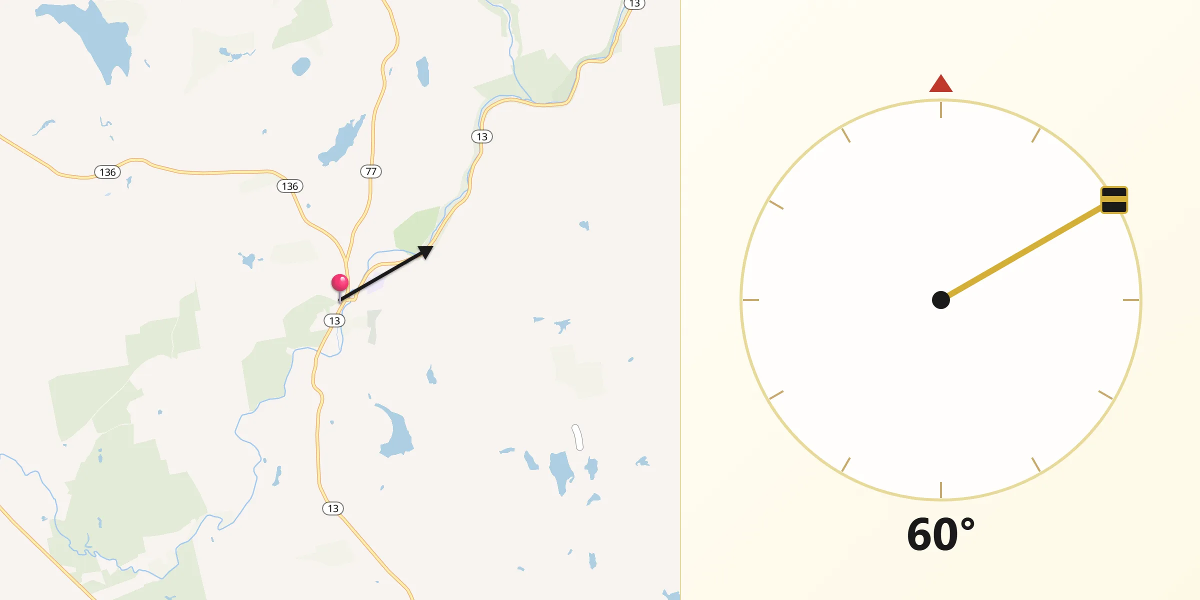 Qibla Direction from New Boston