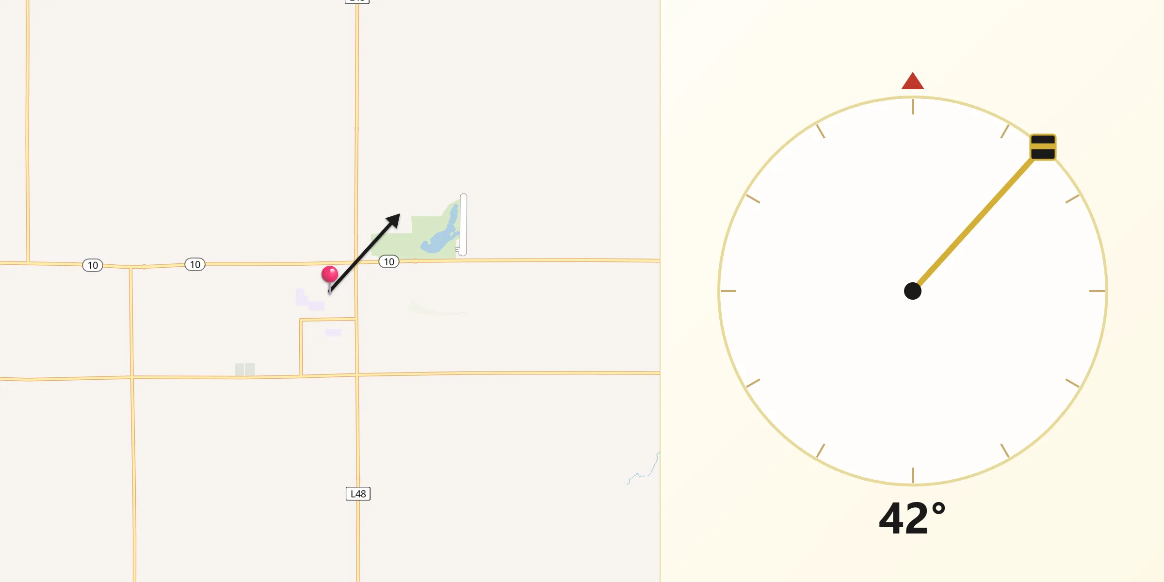 Qibla Direction from Paullina