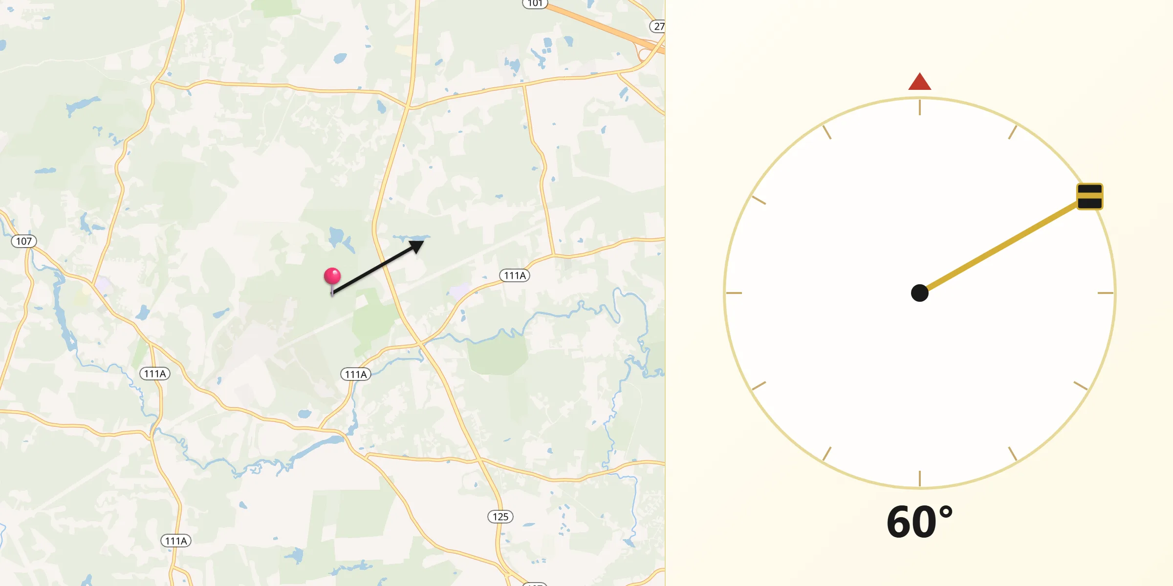 Qibla Direction from Rockingham County