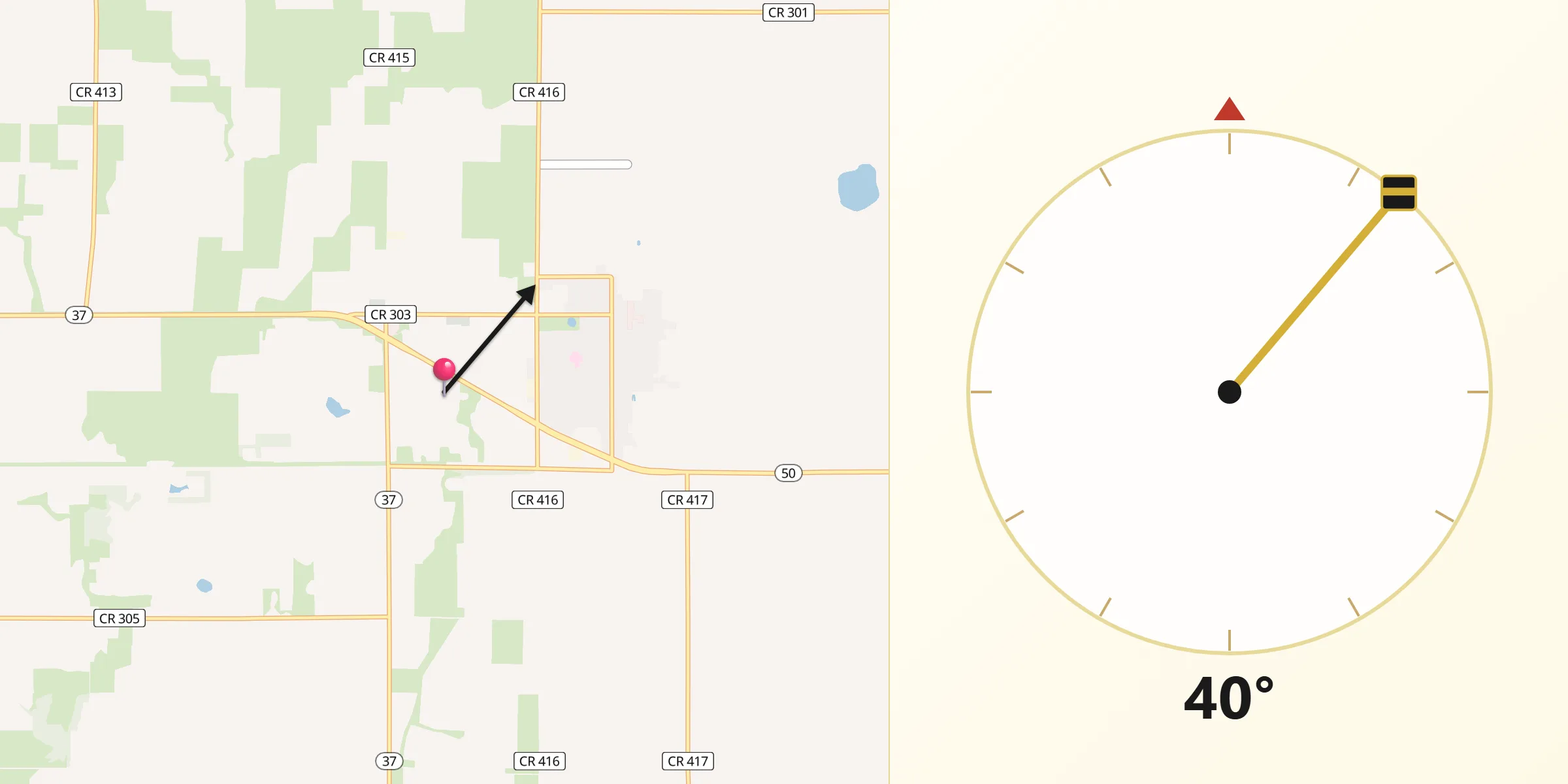 Qibla Direction from Bon Homme