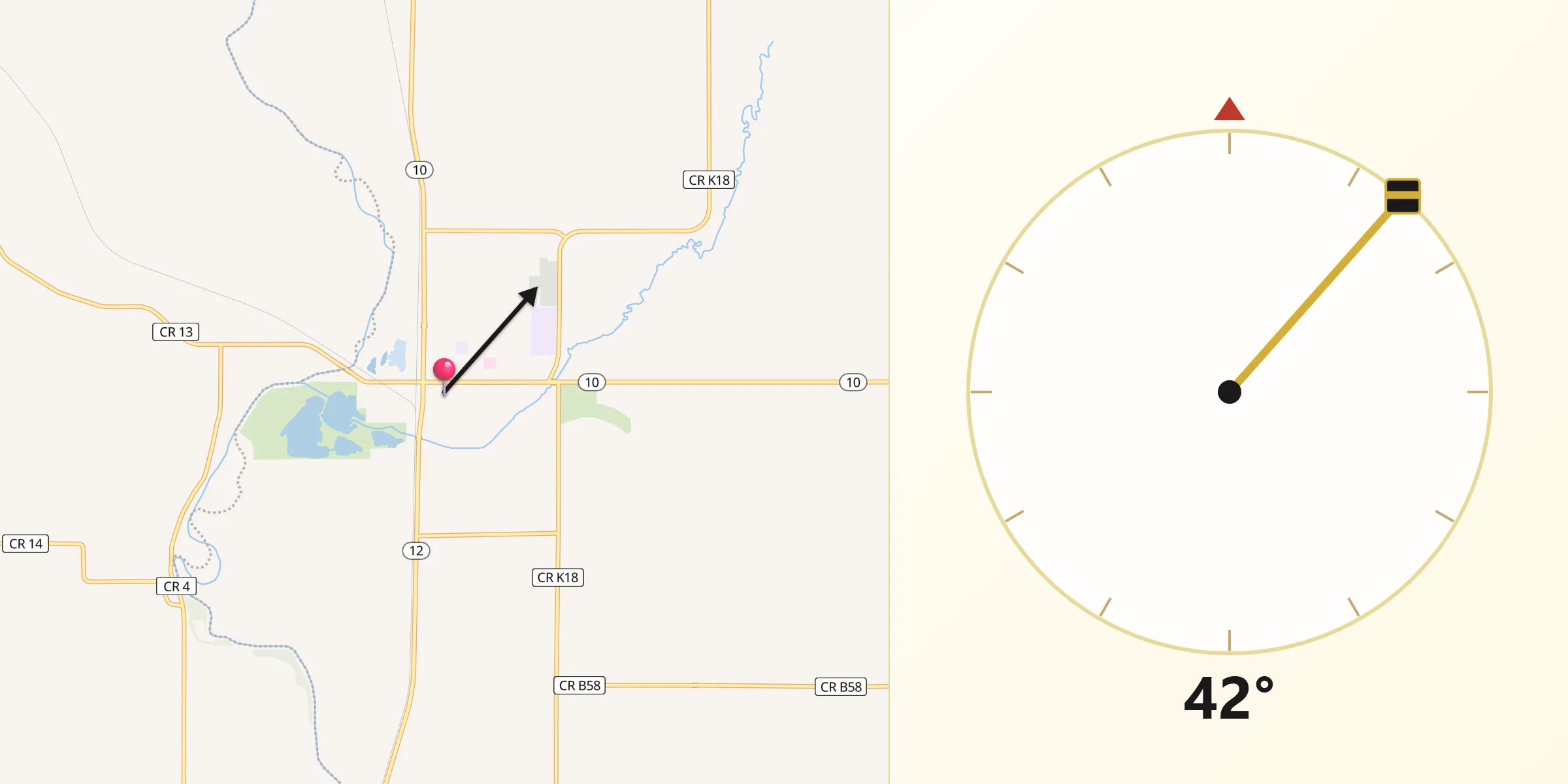 Qibla Direction from Hawarden