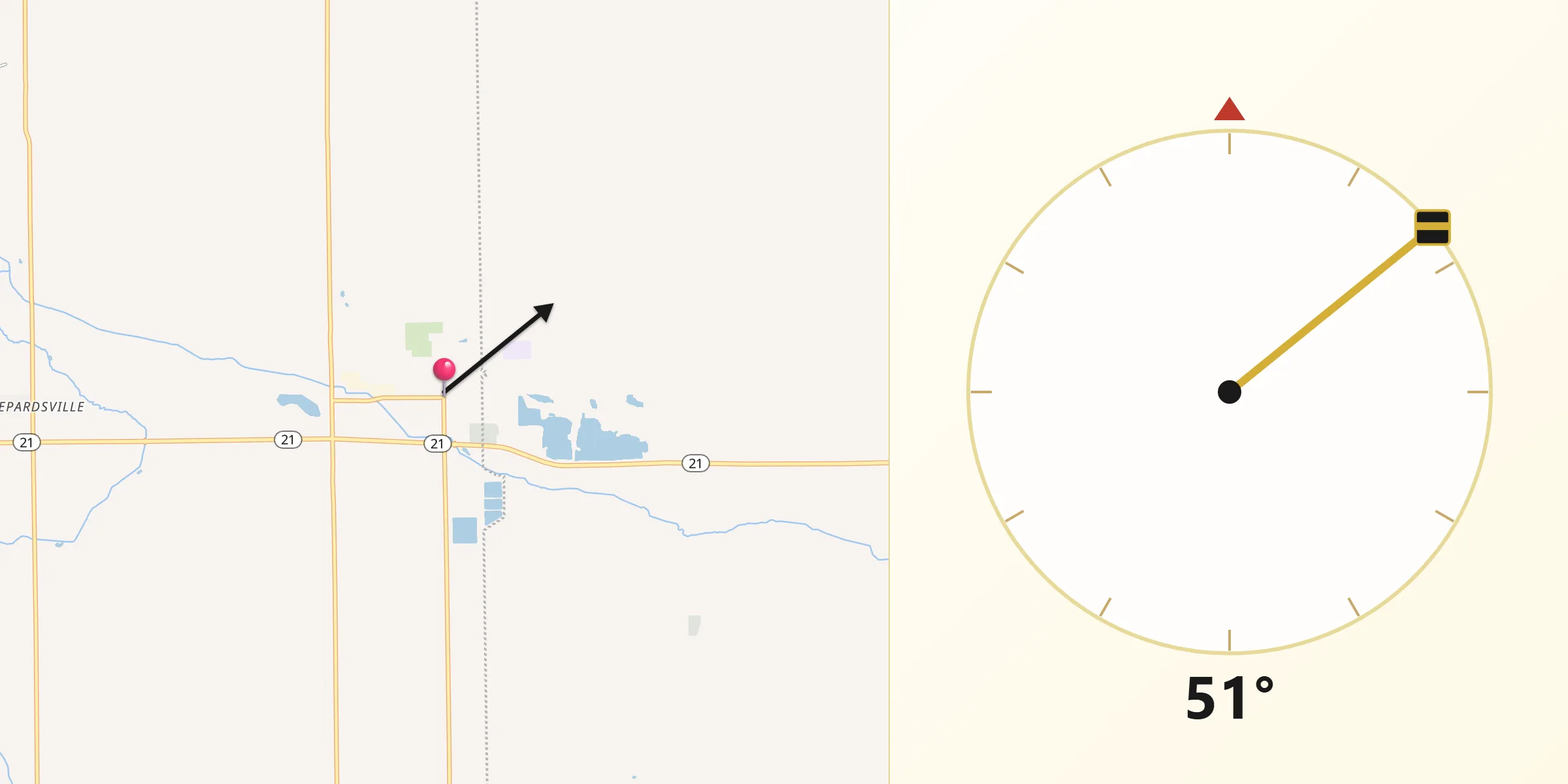 Qibla Direction from Ovid