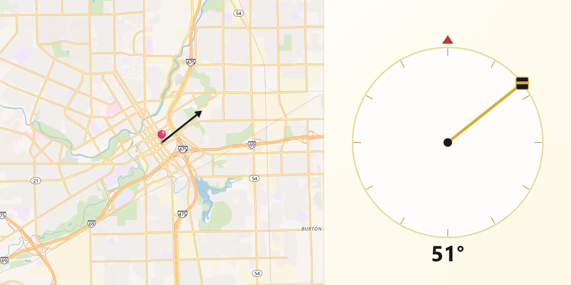 Qibla Direction from Flint