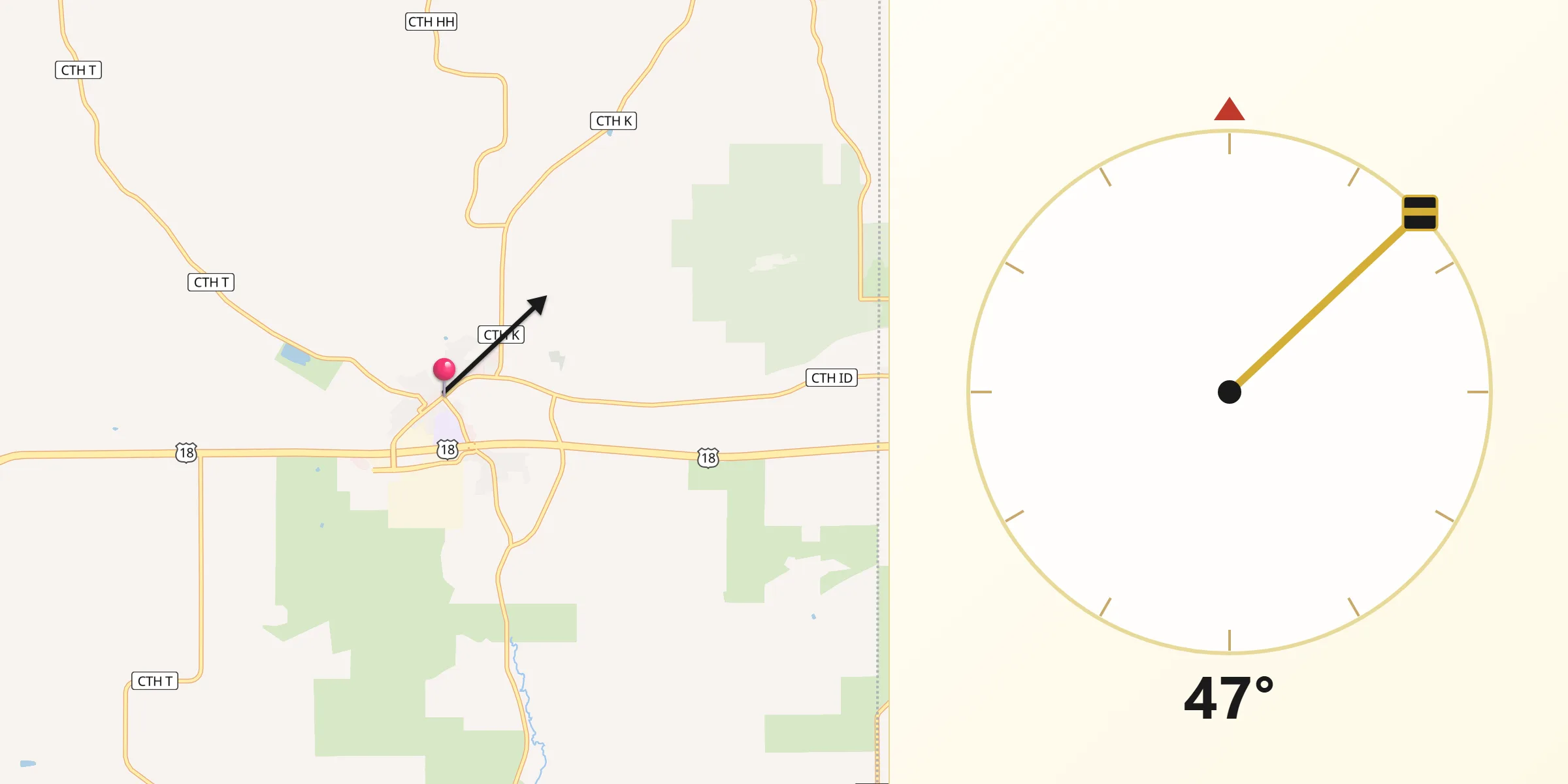 Qibla Direction from Barneveld