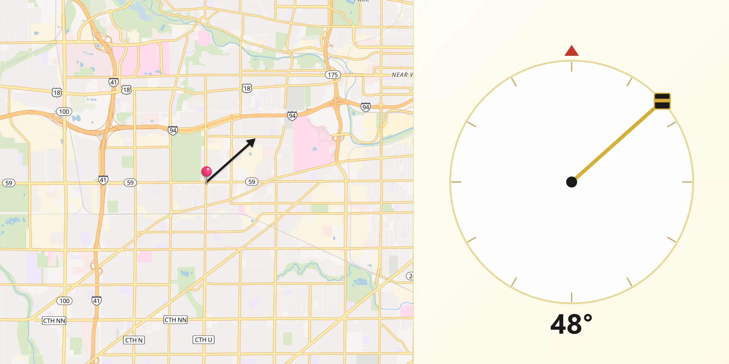 Qibla Direction from West Allis
