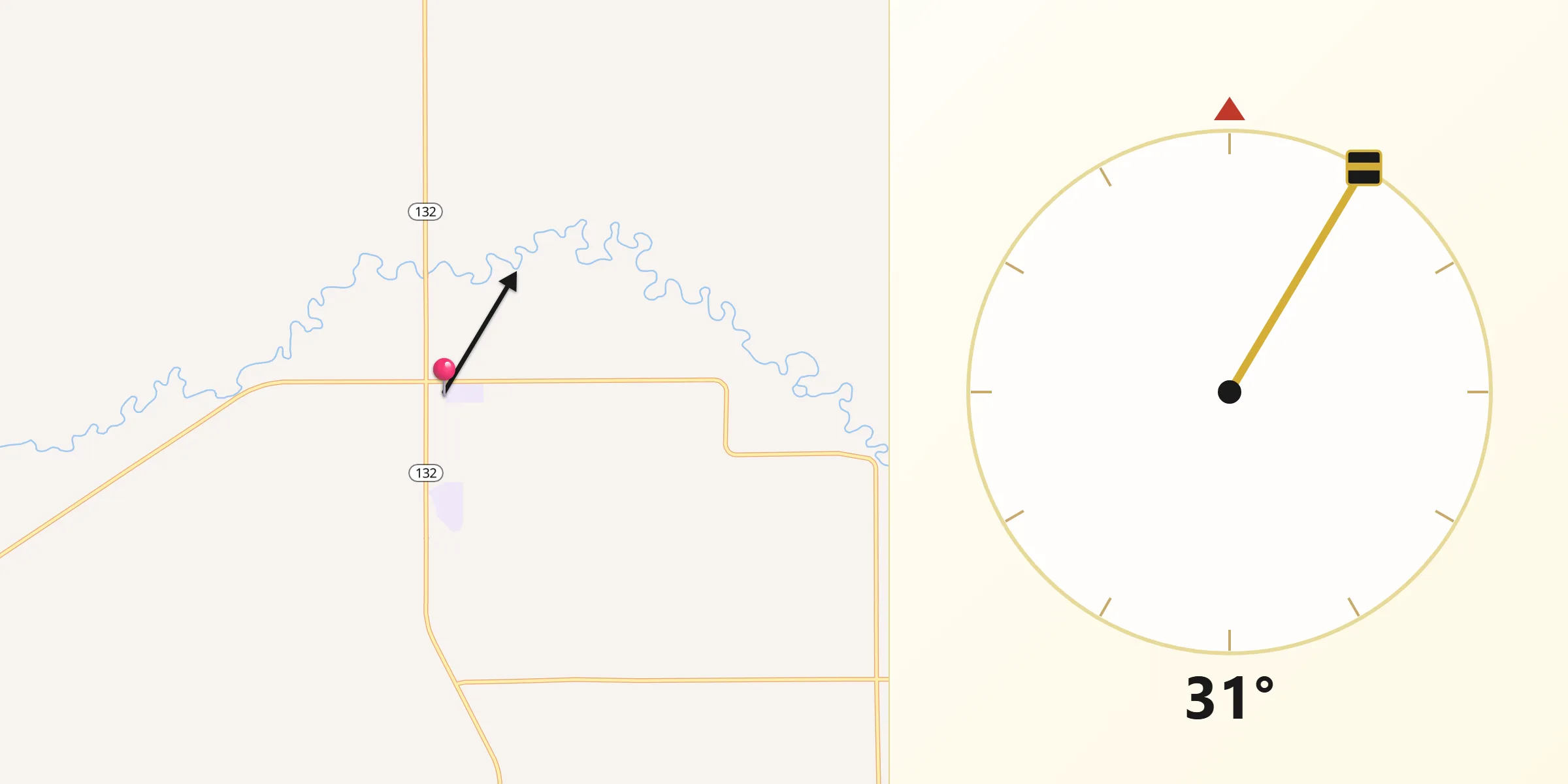 Qibla Direction from Ethete