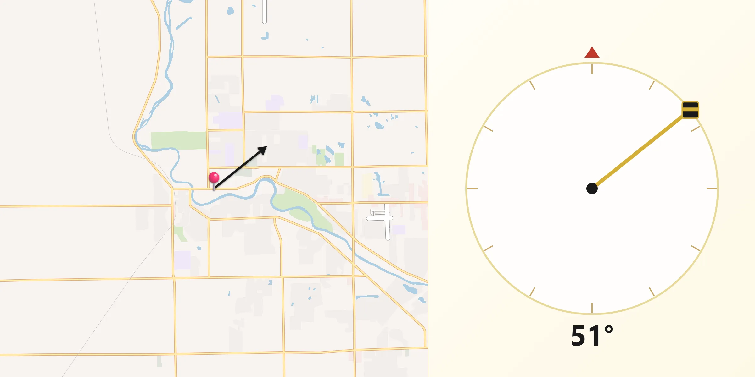 Qibla Direction from Flushing