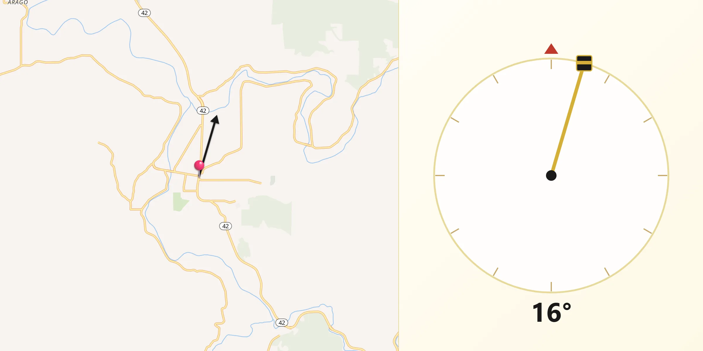 Qibla Direction from Myrtle Point