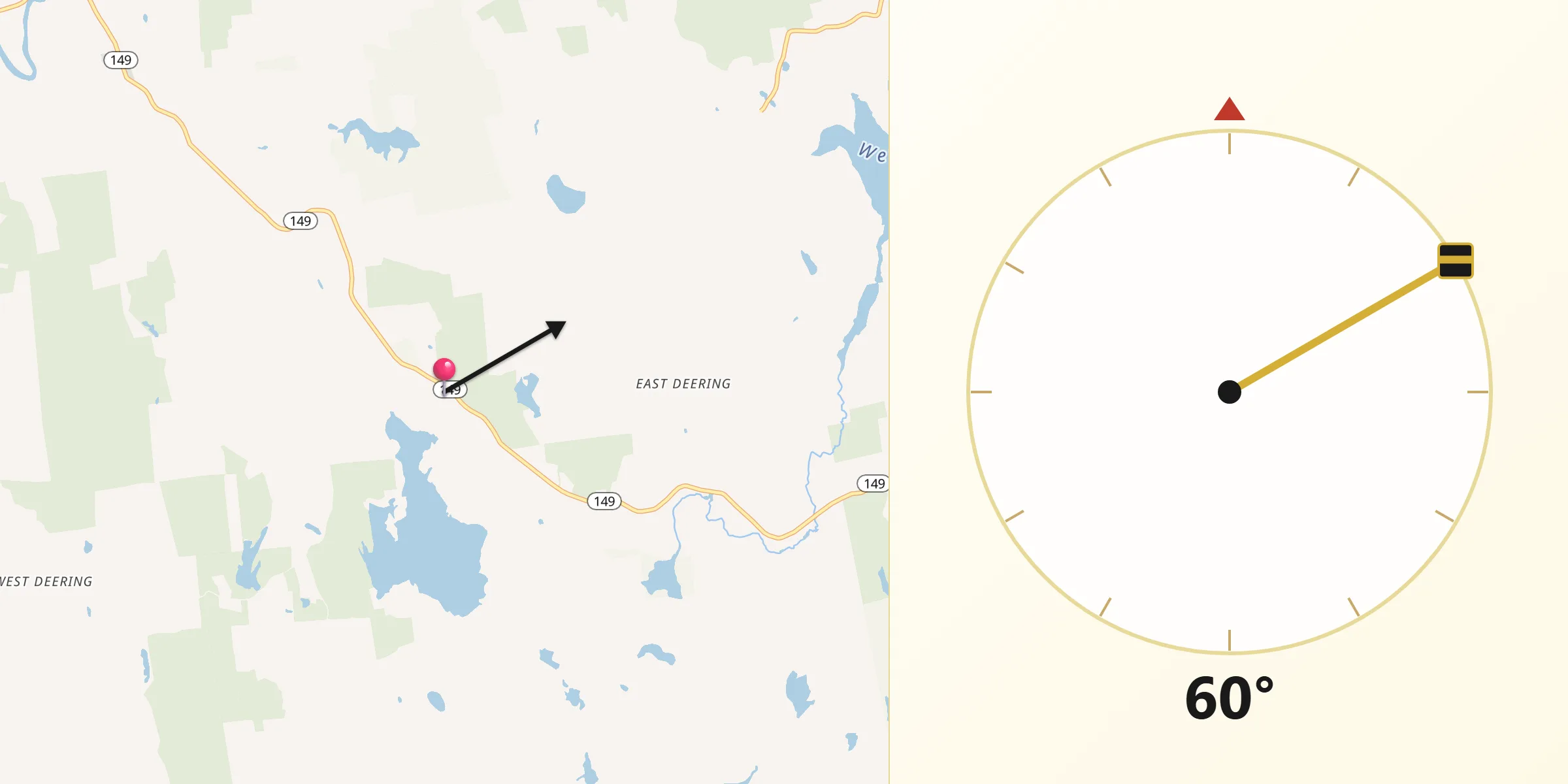 Qibla Direction from Deering