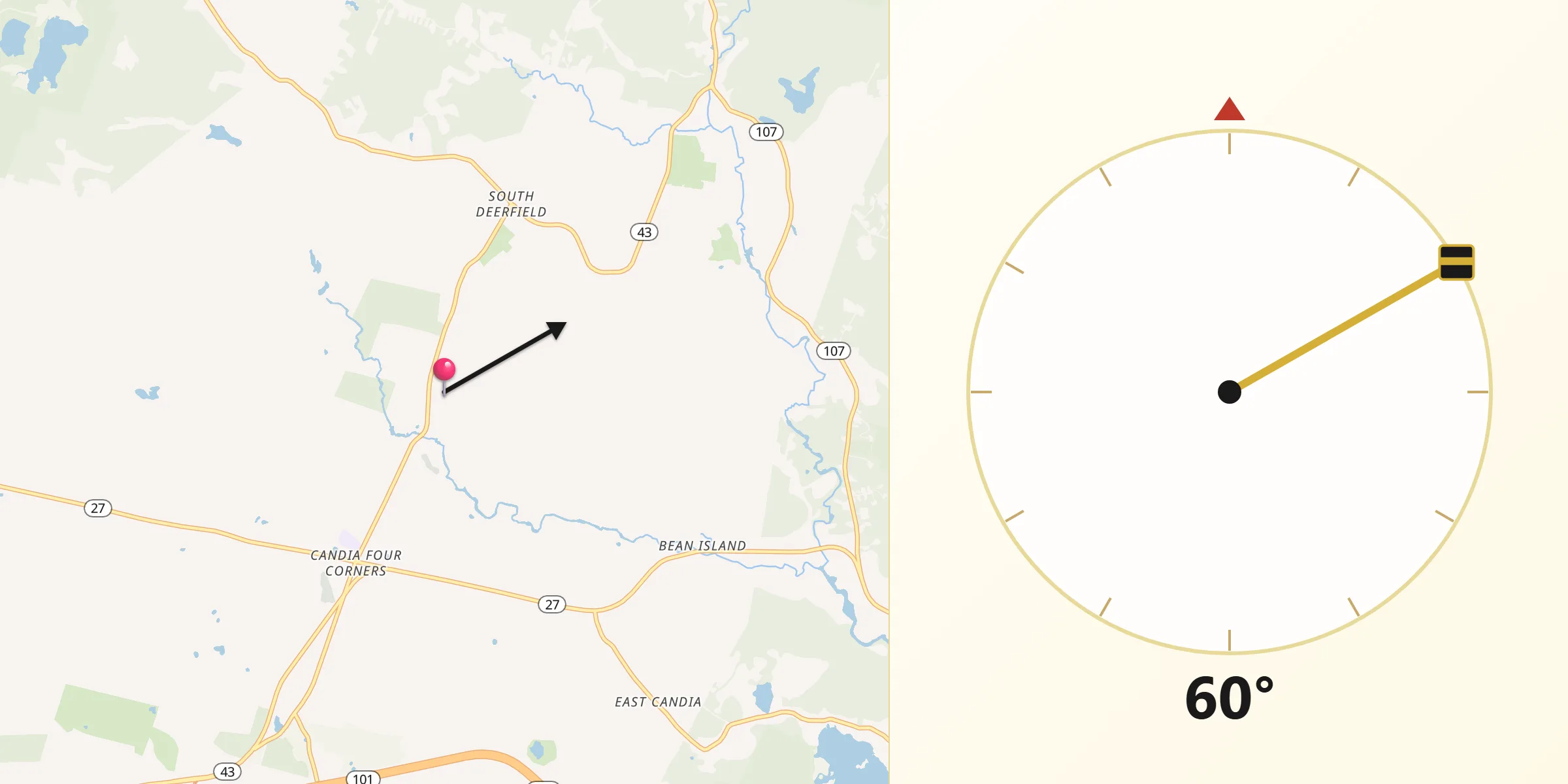 Qibla Direction from Candia