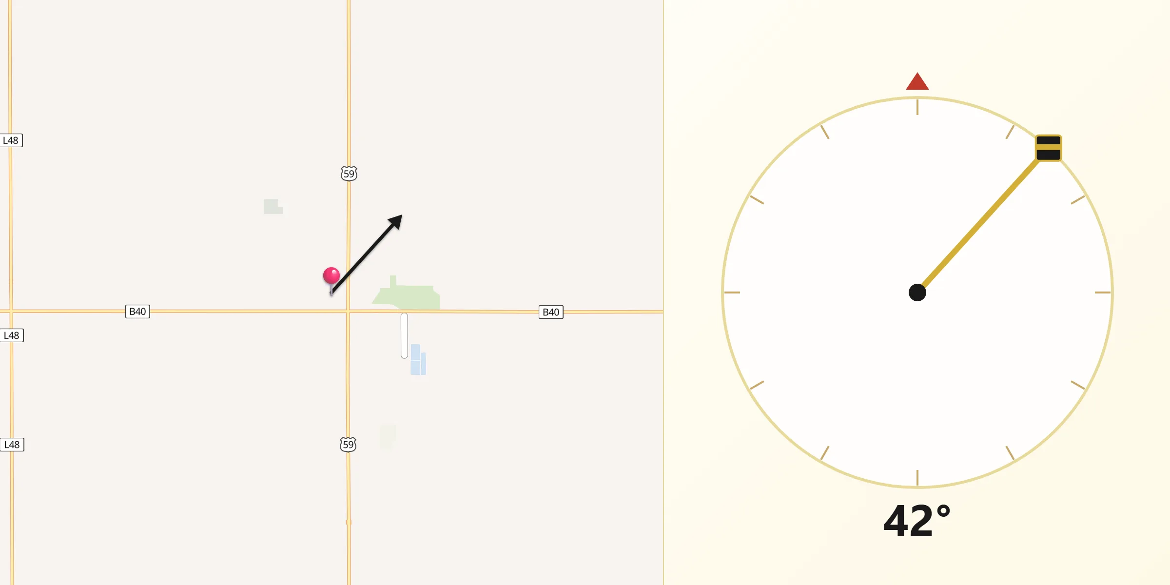 Qibla Direction from Primghar