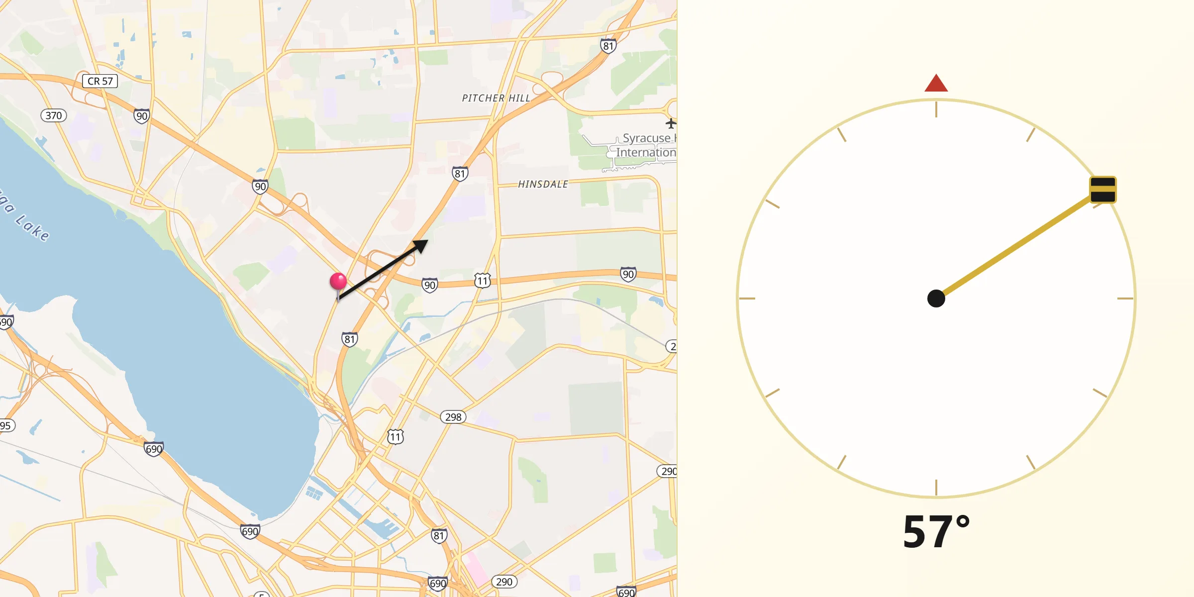 Qibla Direction from Galeville