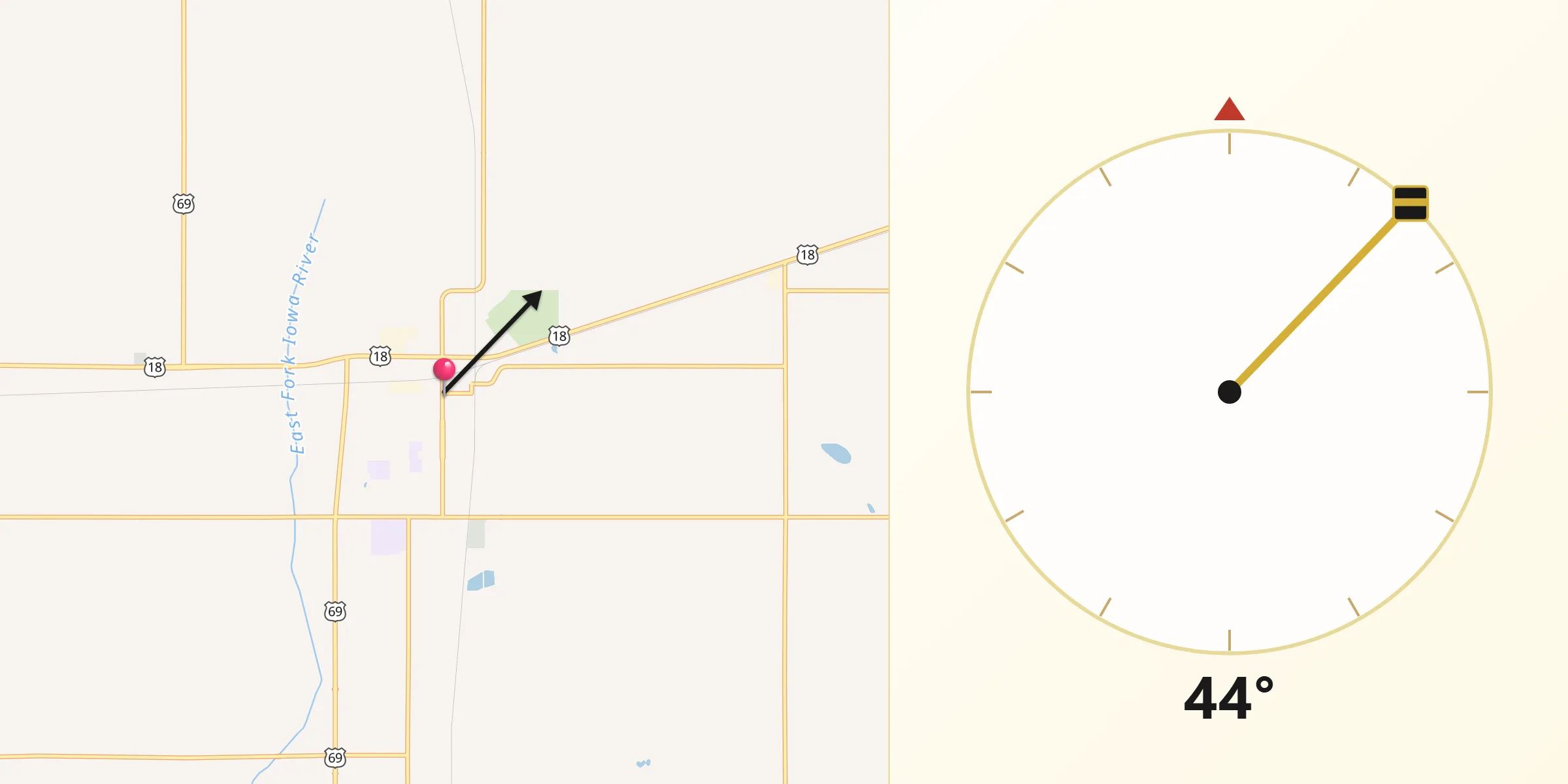 Qibla Direction from Garner