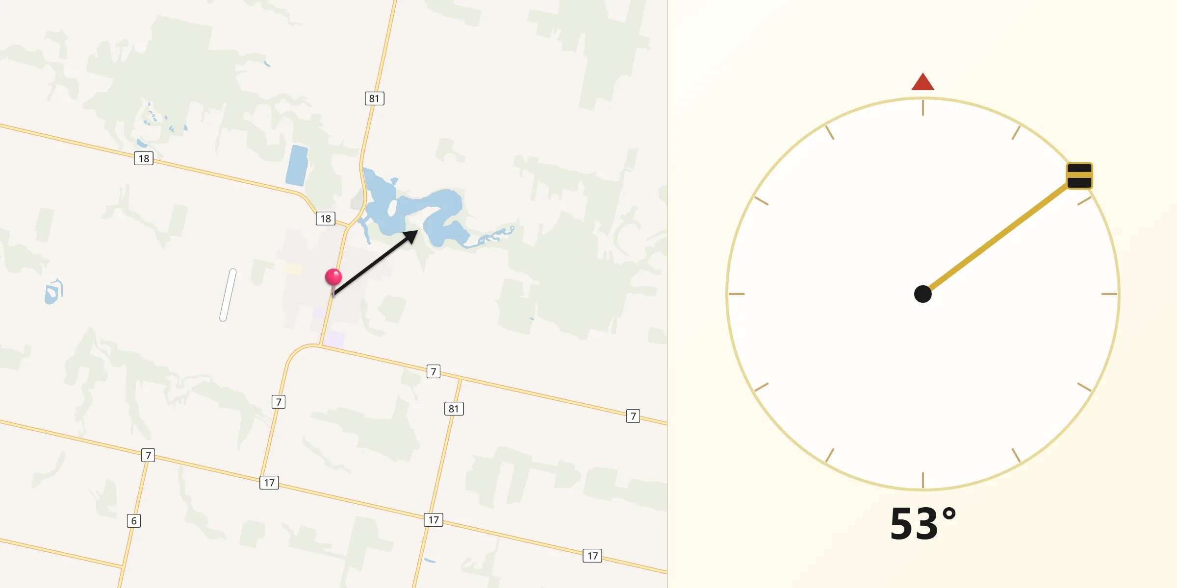 Qibla Direction from Parkhill