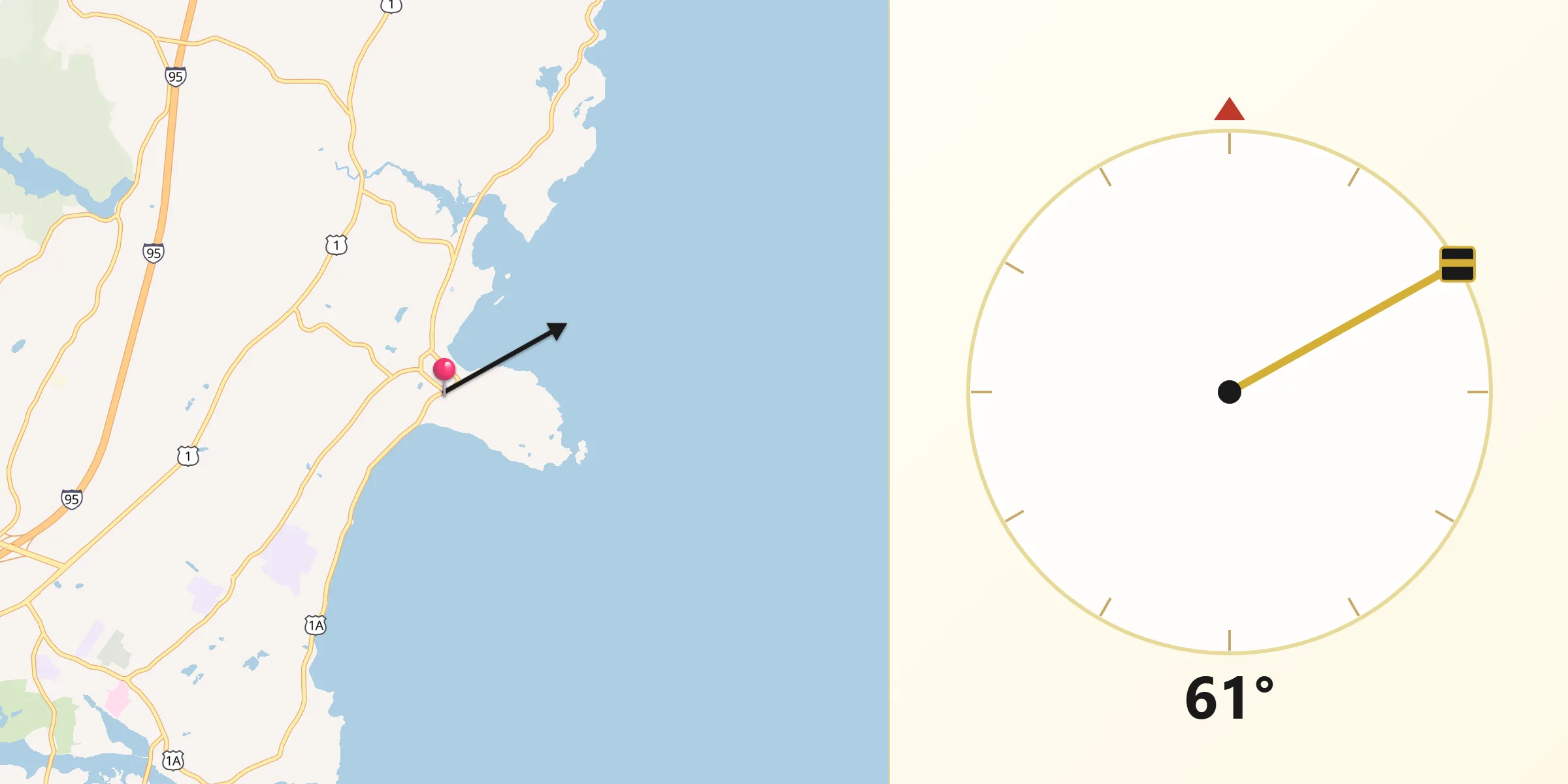 Qibla Direction from York Beach