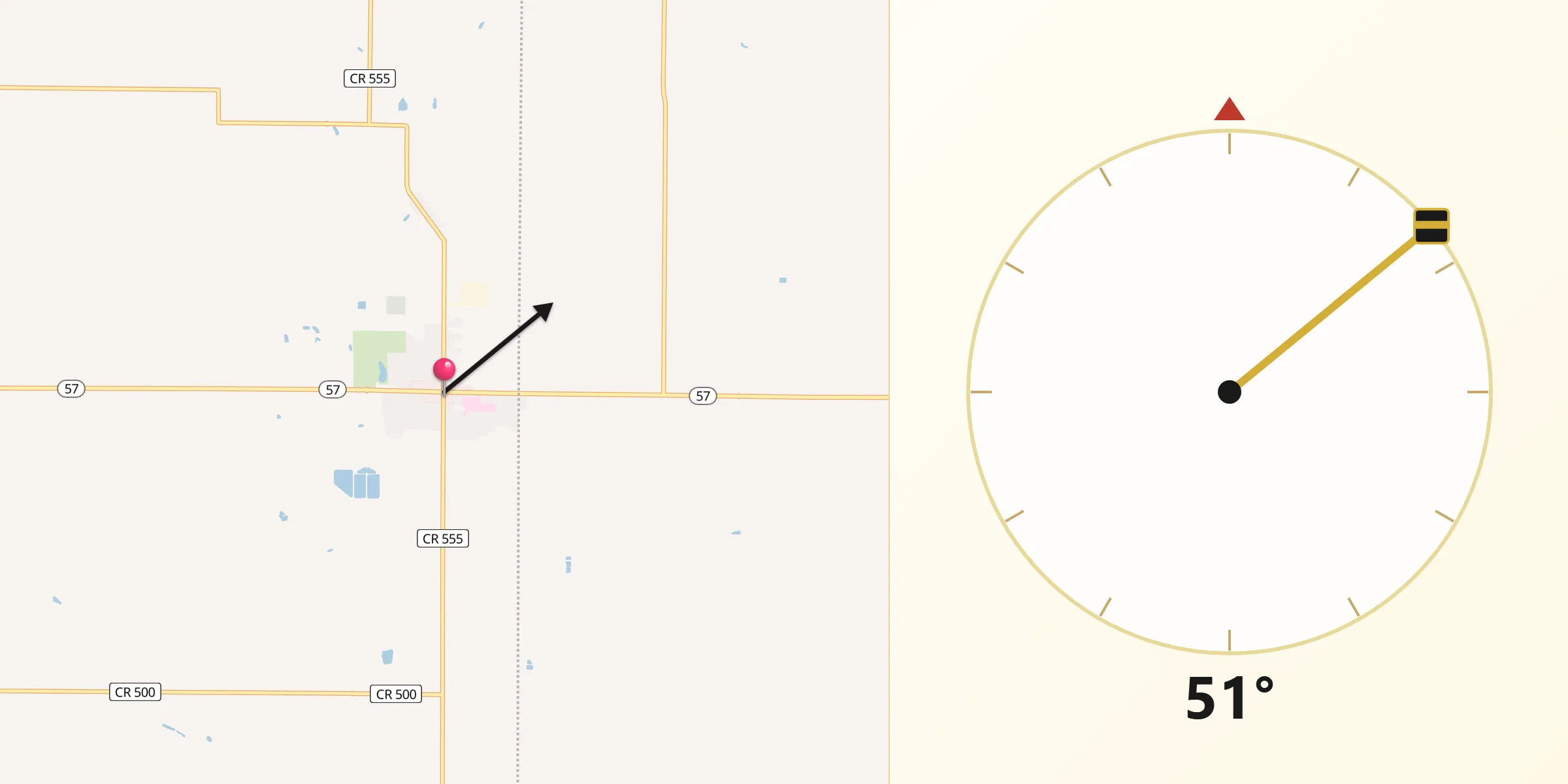 Qibla Direction from Carson City