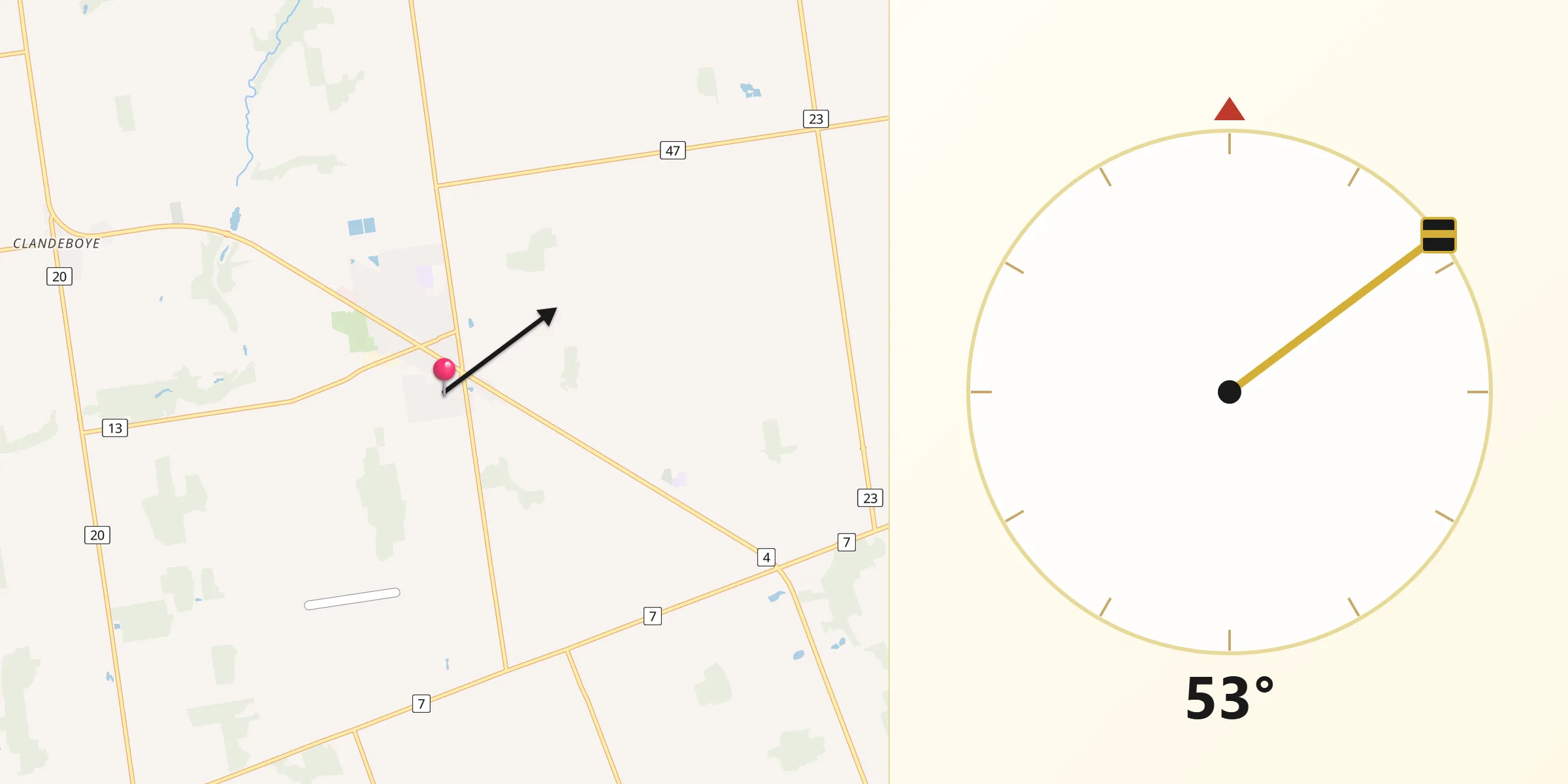 Qibla Direction from Lucan