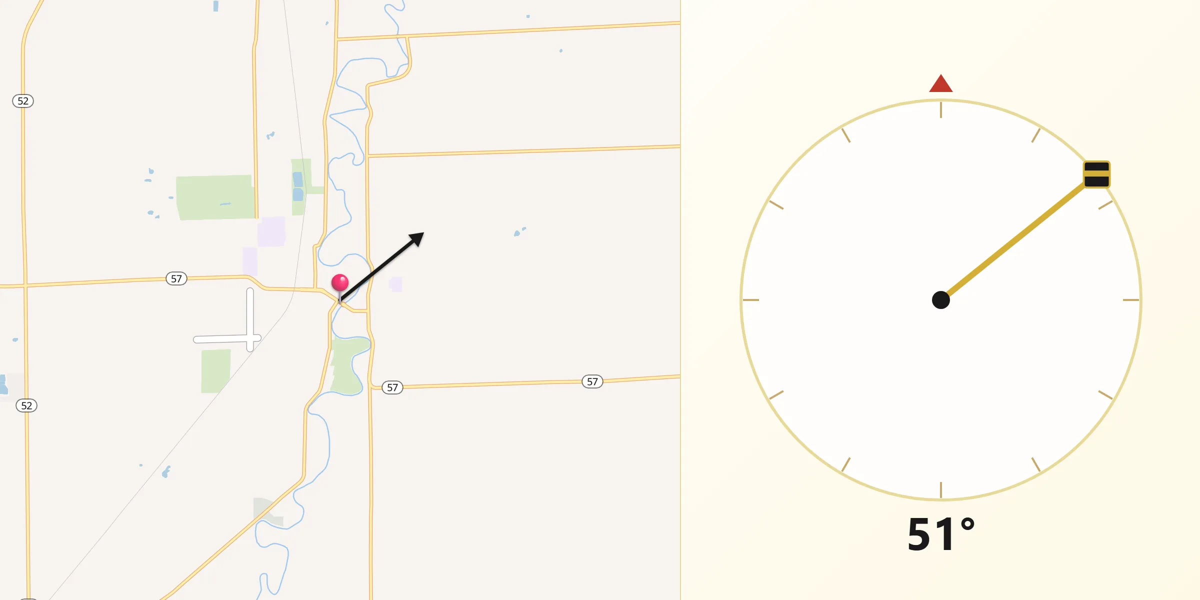Qibla Direction from Chesaning