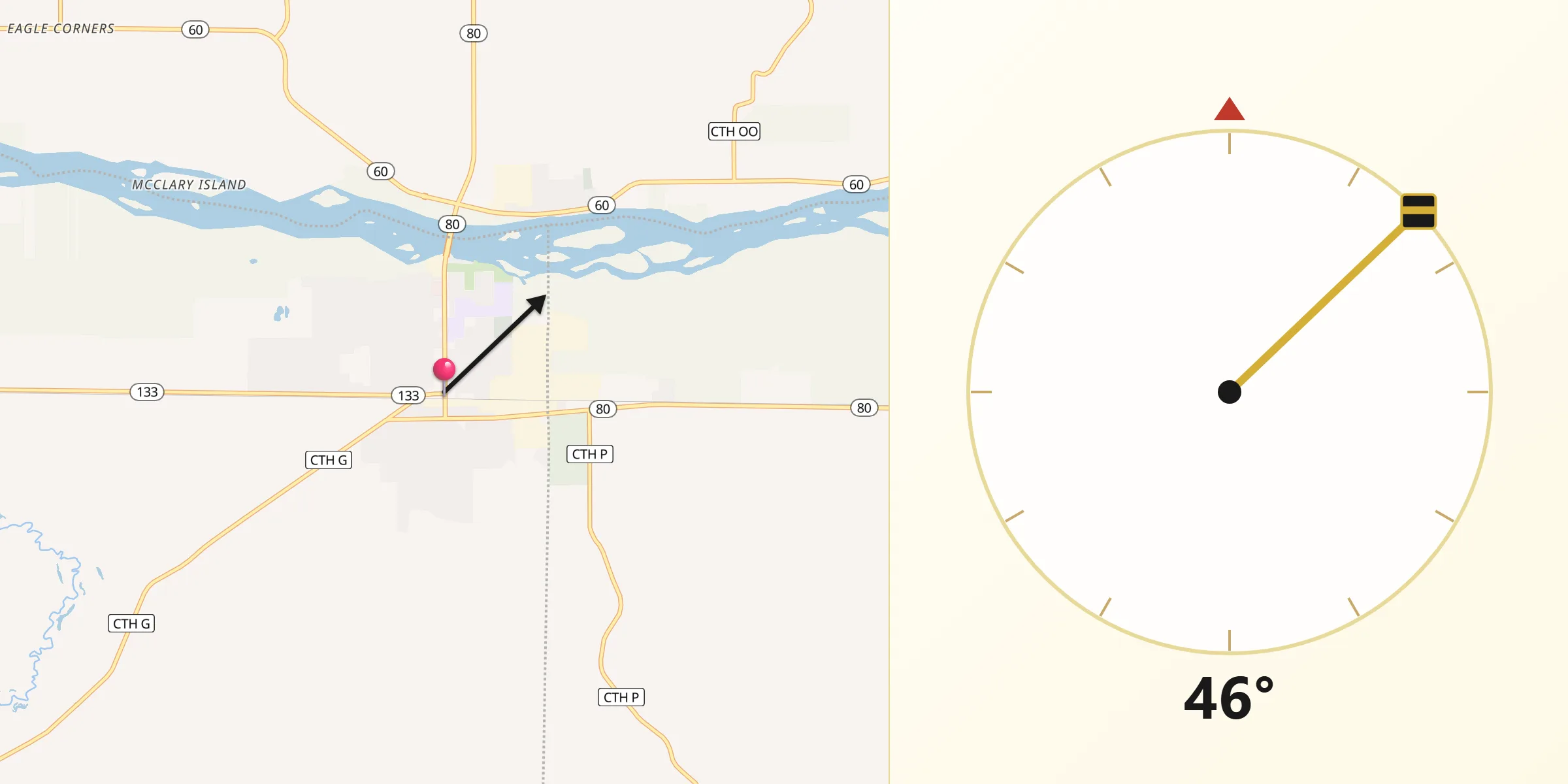 Qibla Direction from Muscoda