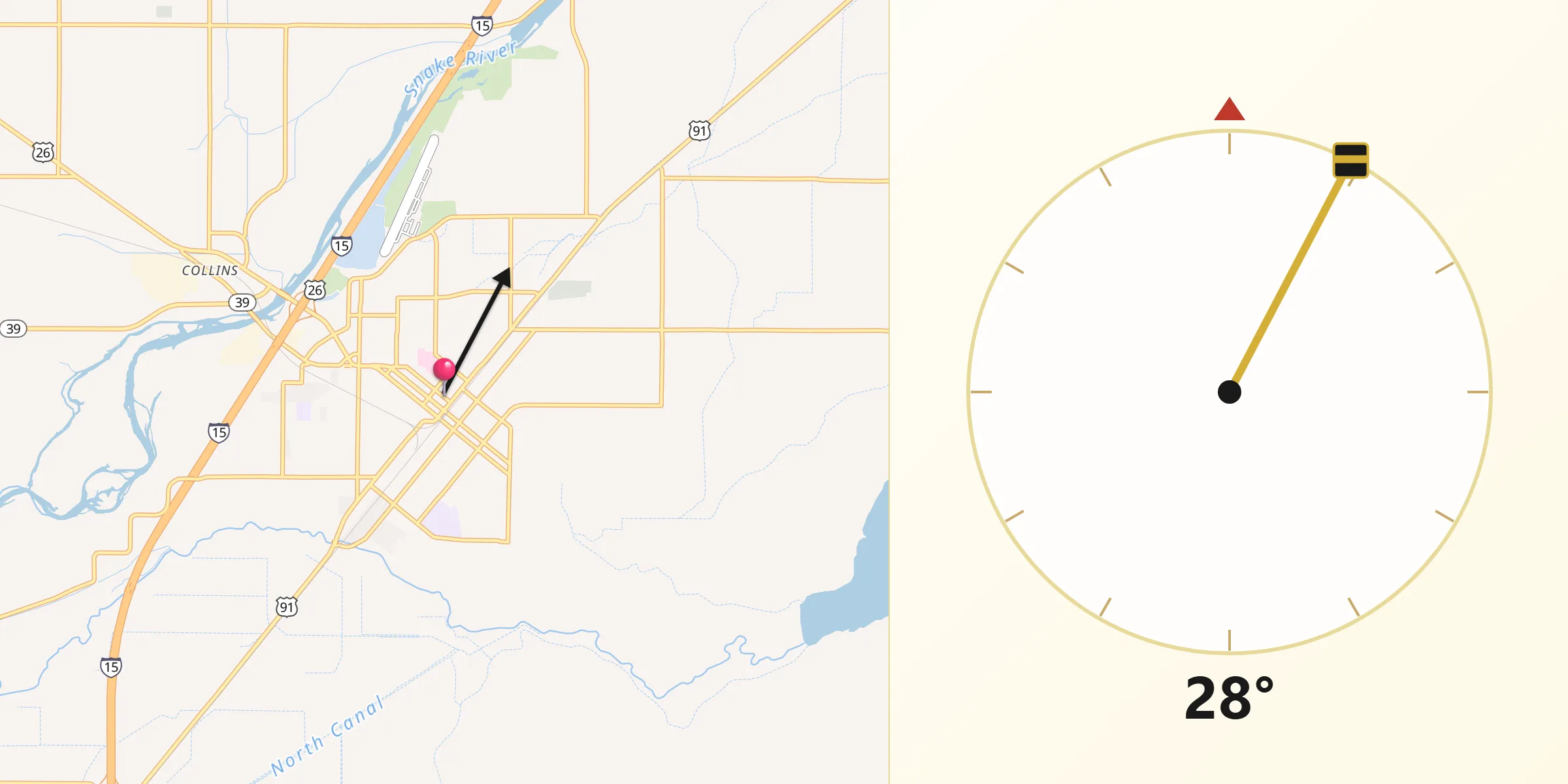 Qibla Direction from Blackfoot