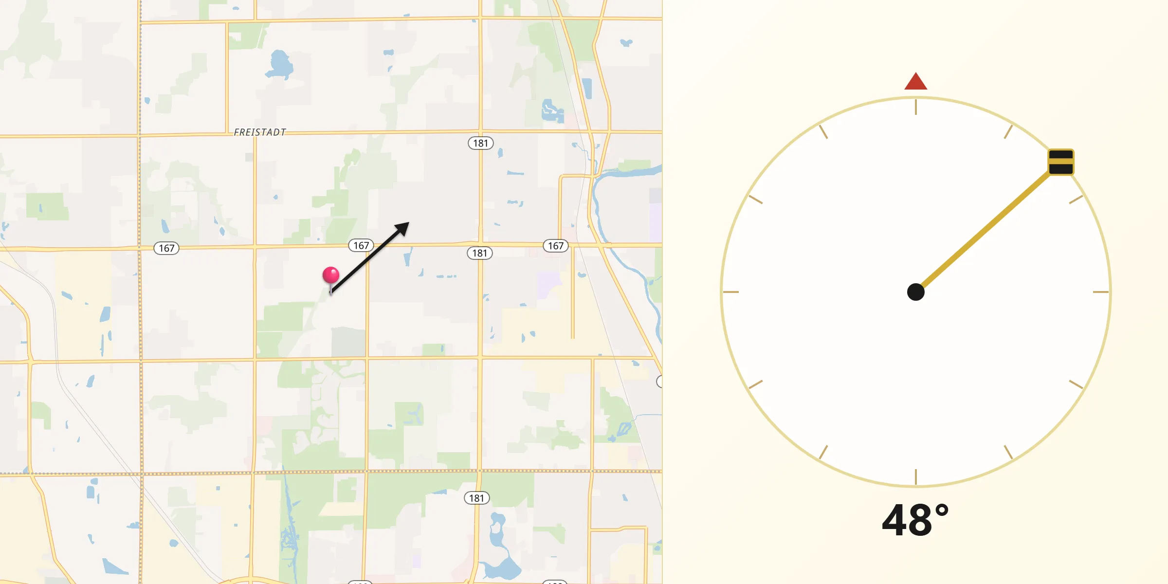 Qibla Direction from Mequon