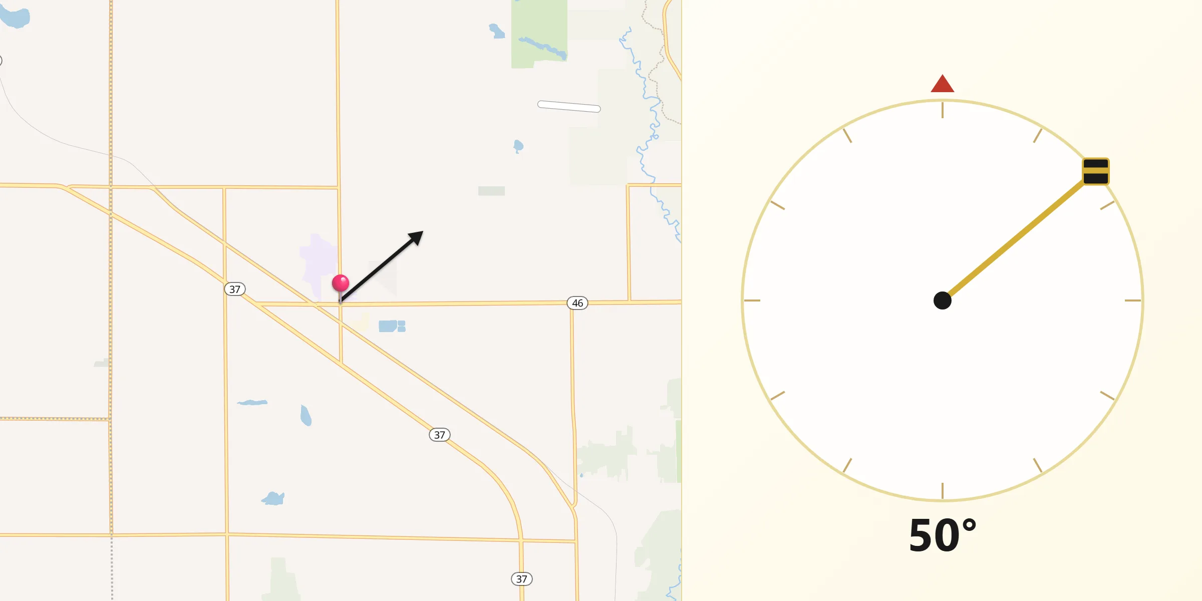 Qibla Direction from Kent City