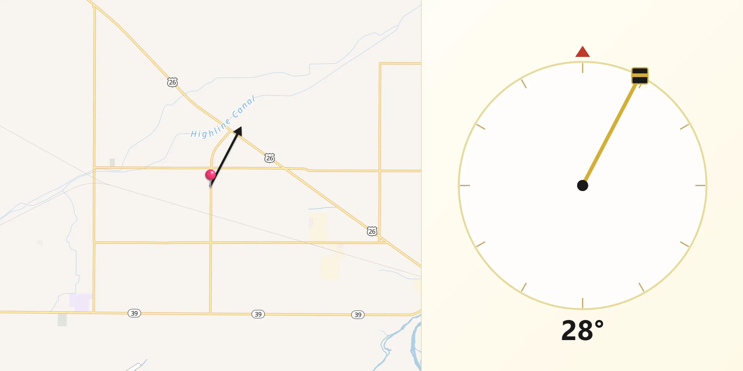 Qibla Direction from Moreland