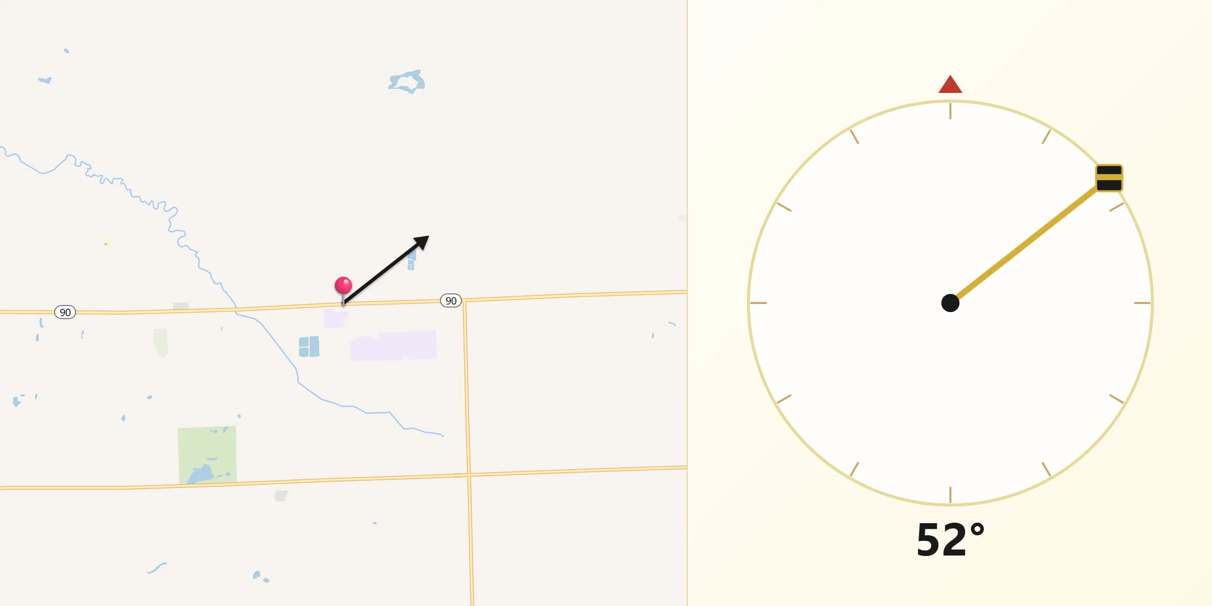 Qibla Direction from North Branch