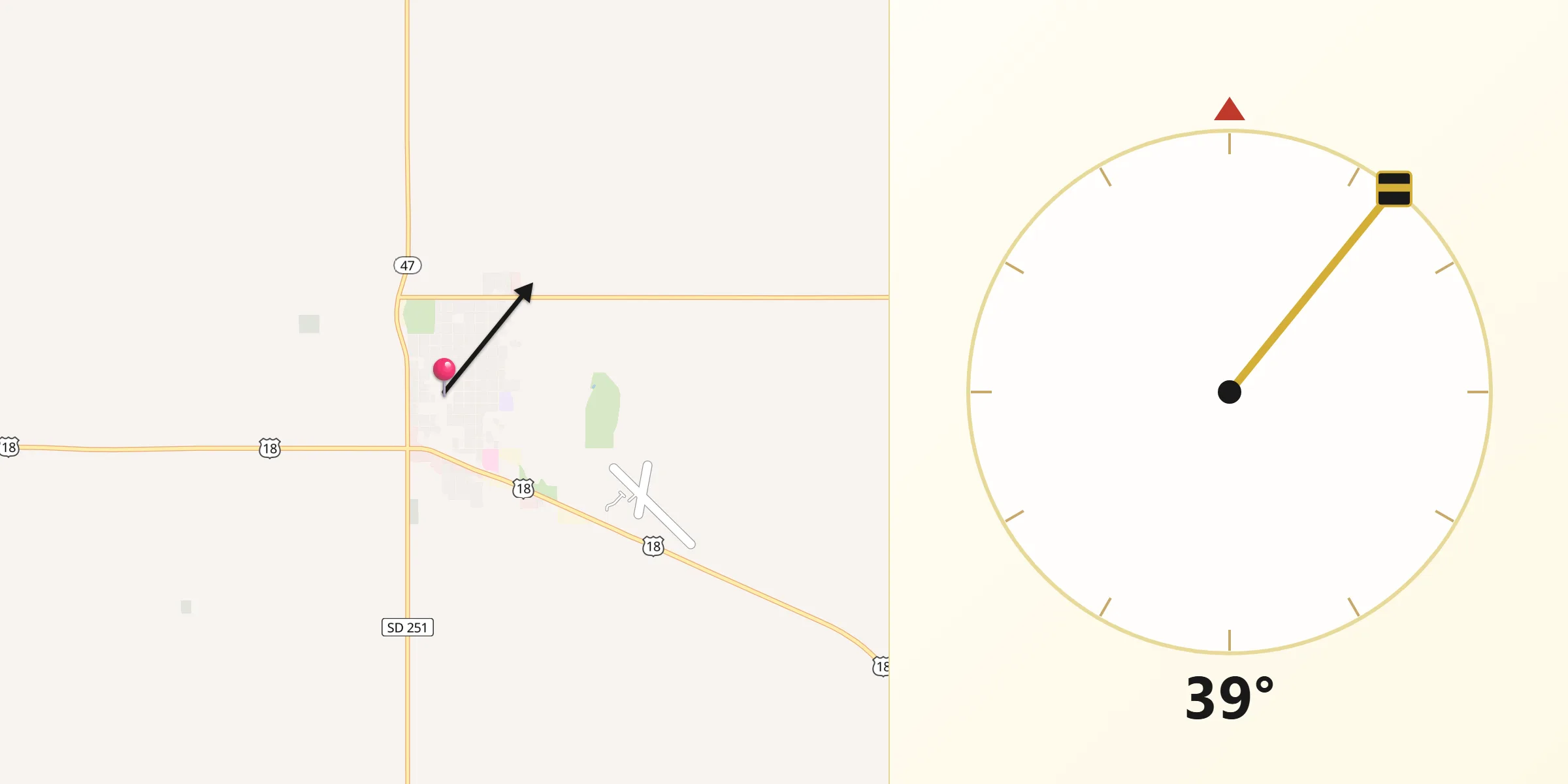 Qibla Direction from Gregory