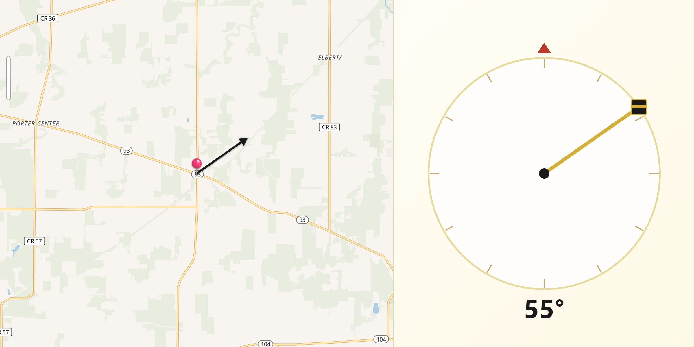 Qibla Direction from Ransomville