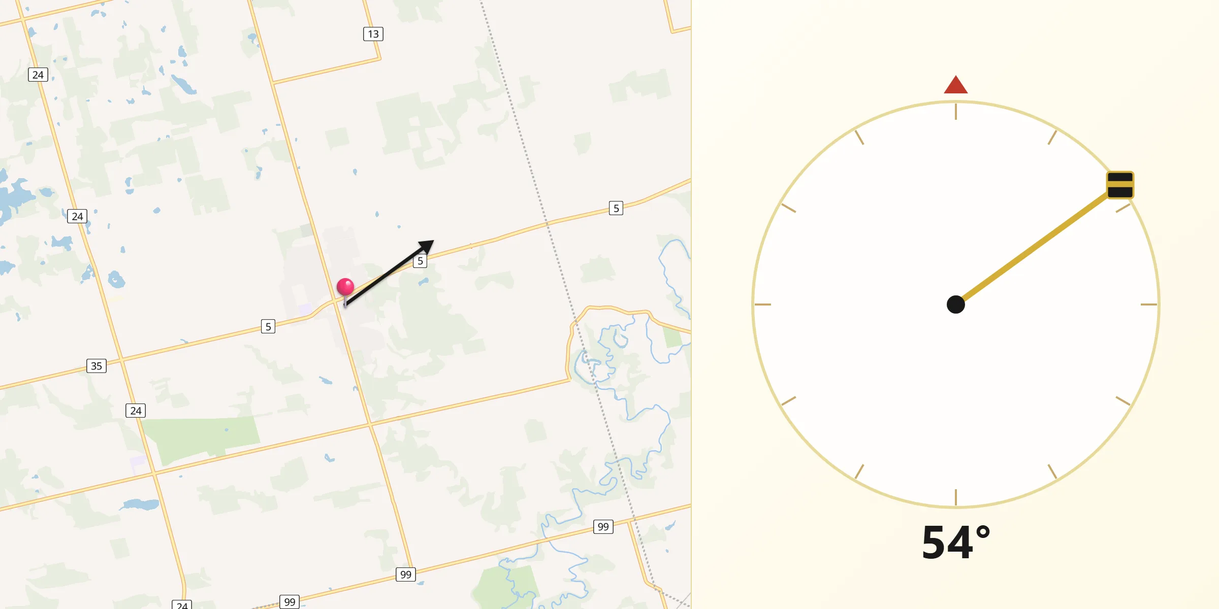 Qibla Direction from St. George