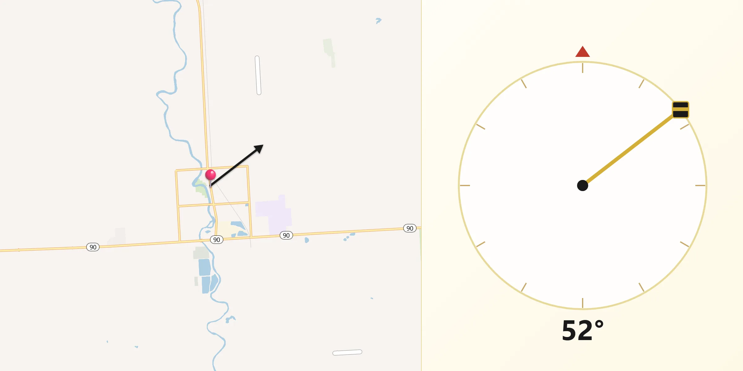Qibla Direction from Croswell