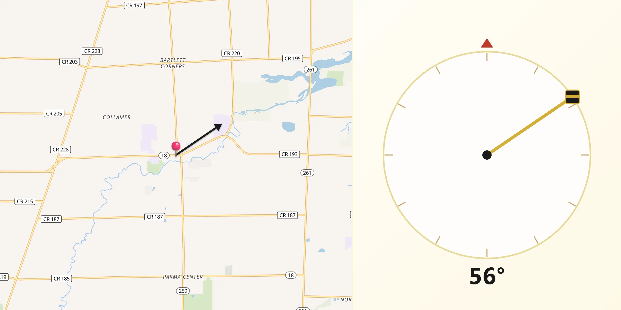 Qibla Direction from Hilton